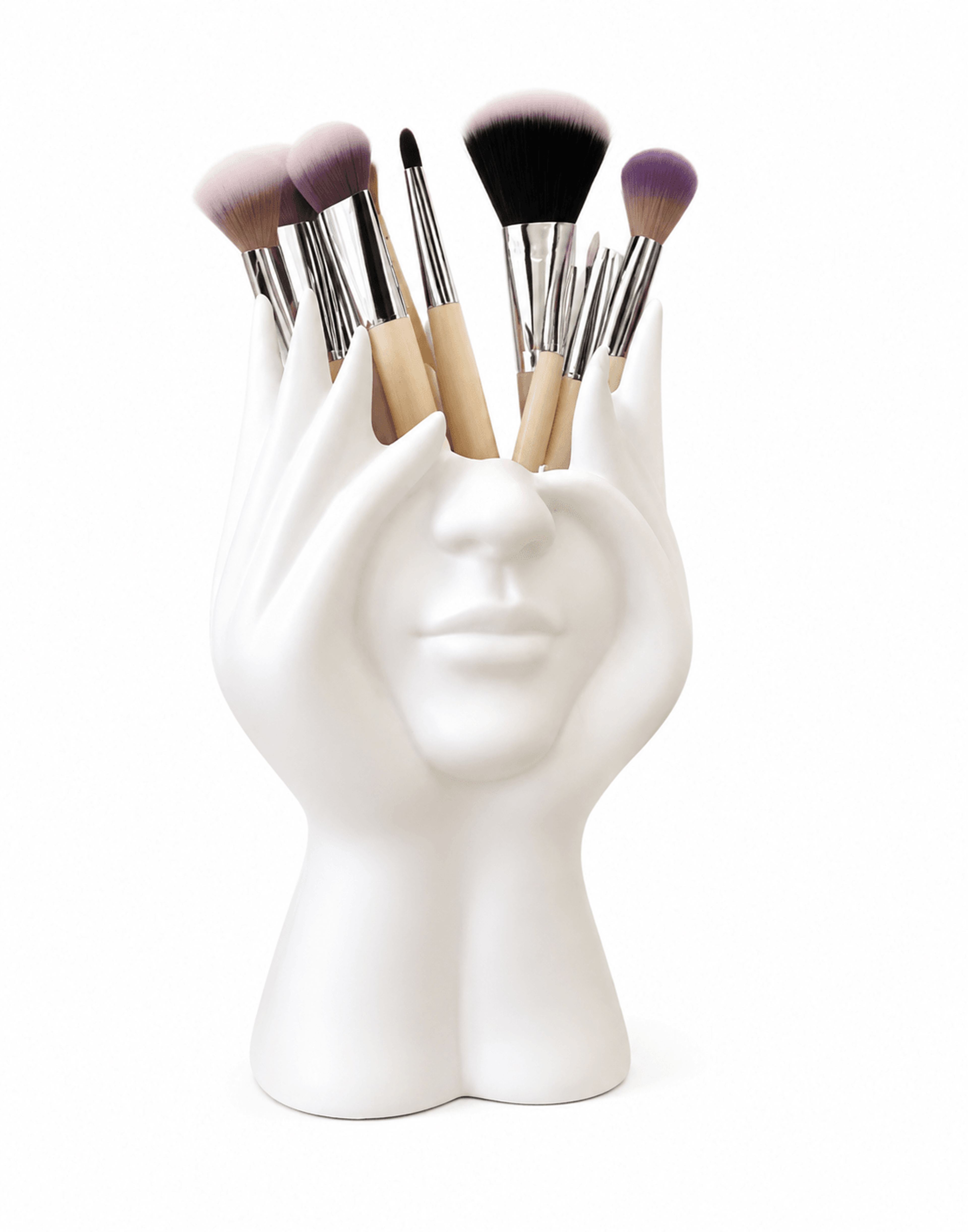 Creative Human Body Vinyl Figure Storage Holder Makeup Brush Desk Organizer 0