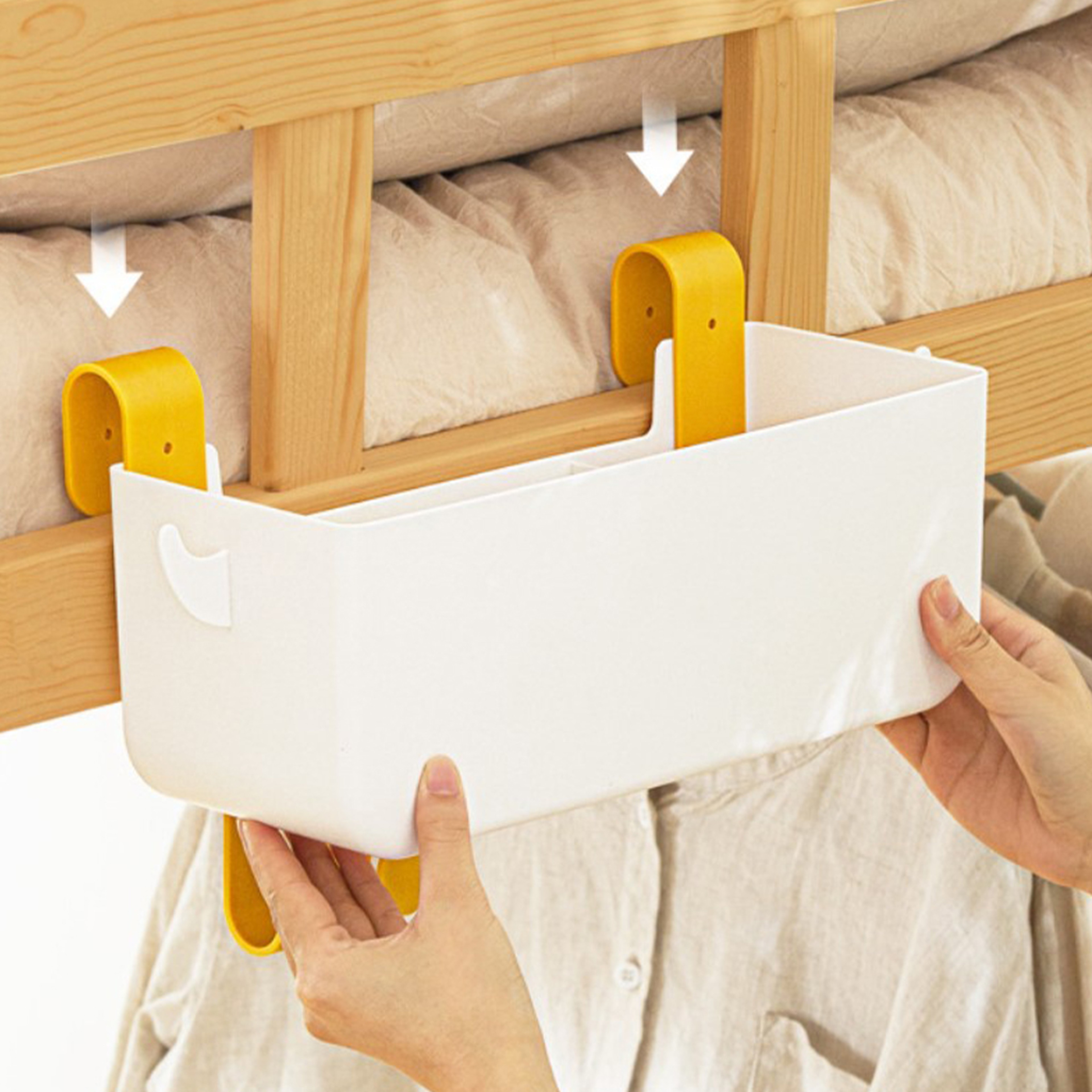 Large Capacity Bedside Organizer Hanging Storage Basket For Dorm Room Storage 4