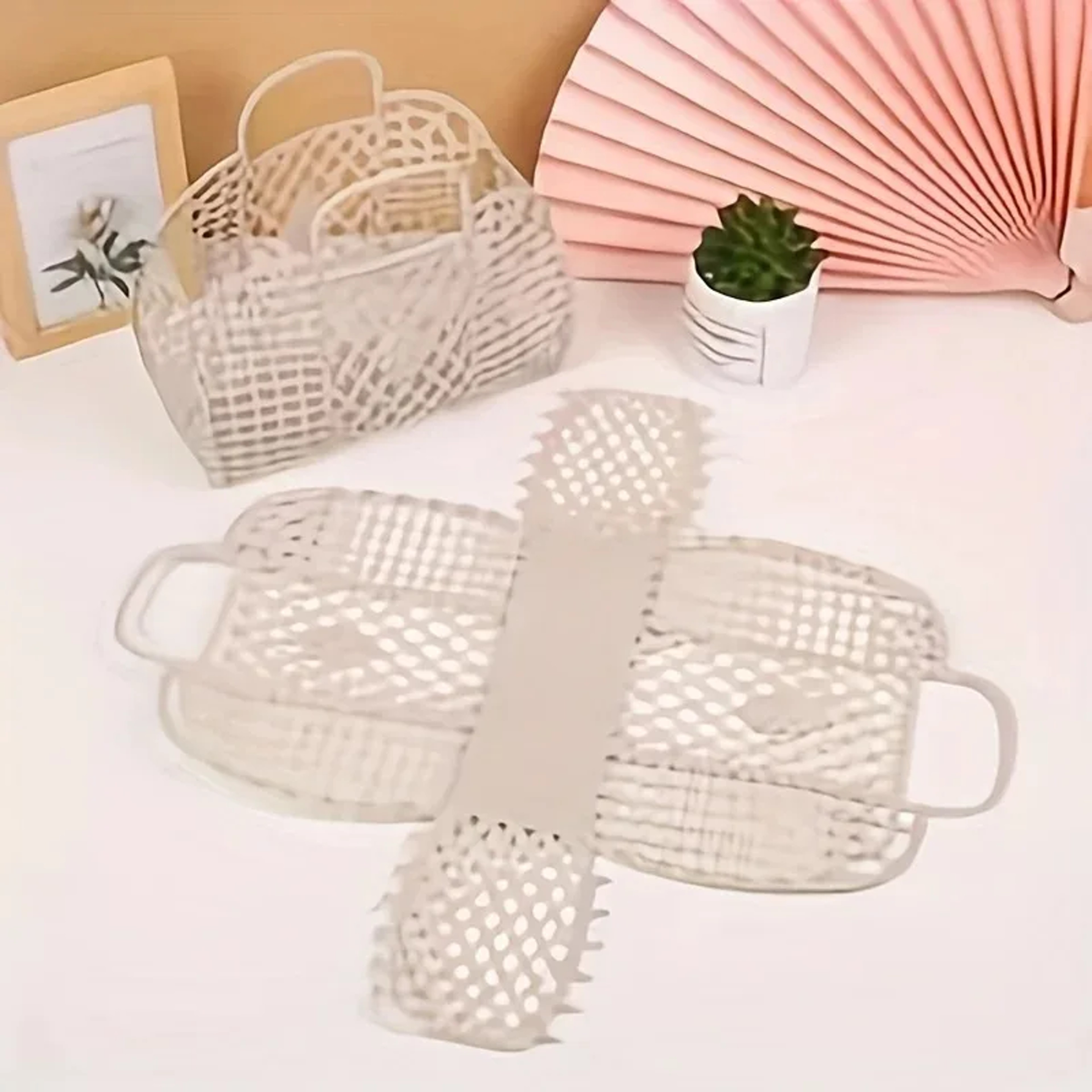 Foldable Storage Basket with Large Capacity Vegetable Basket for Kitchen Organization – view 4
