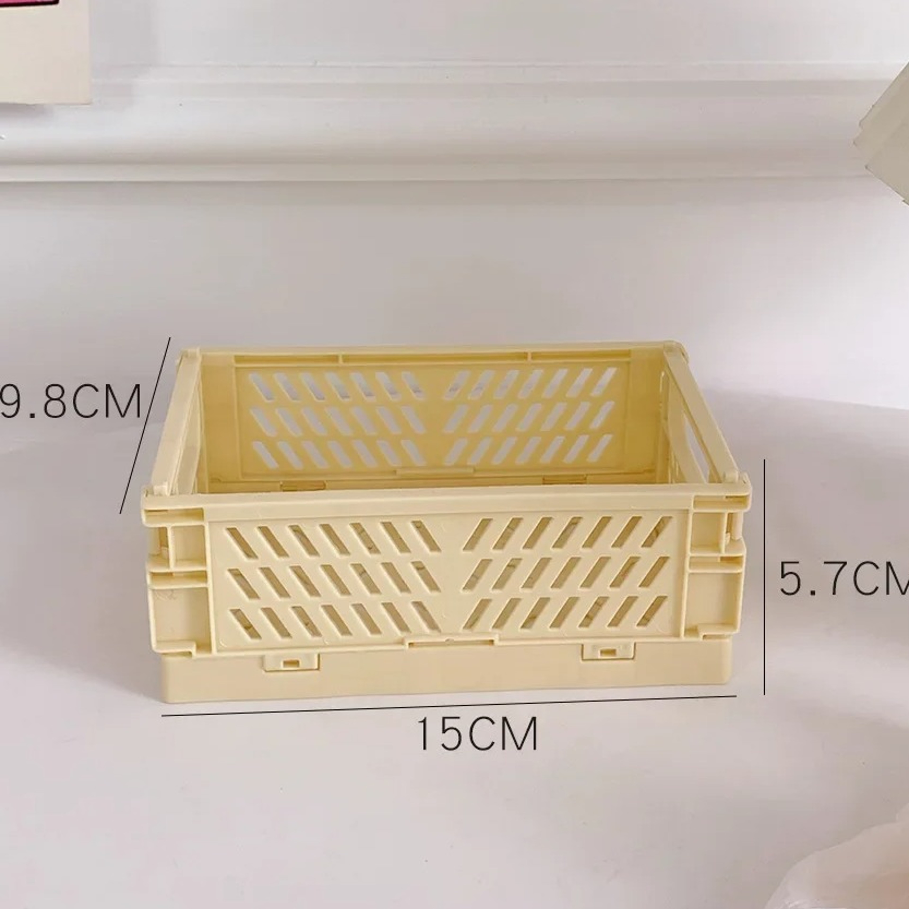 Foldable Storage Box Plastic Desk Organizer for Stationery Snacks and Home Storagejpg