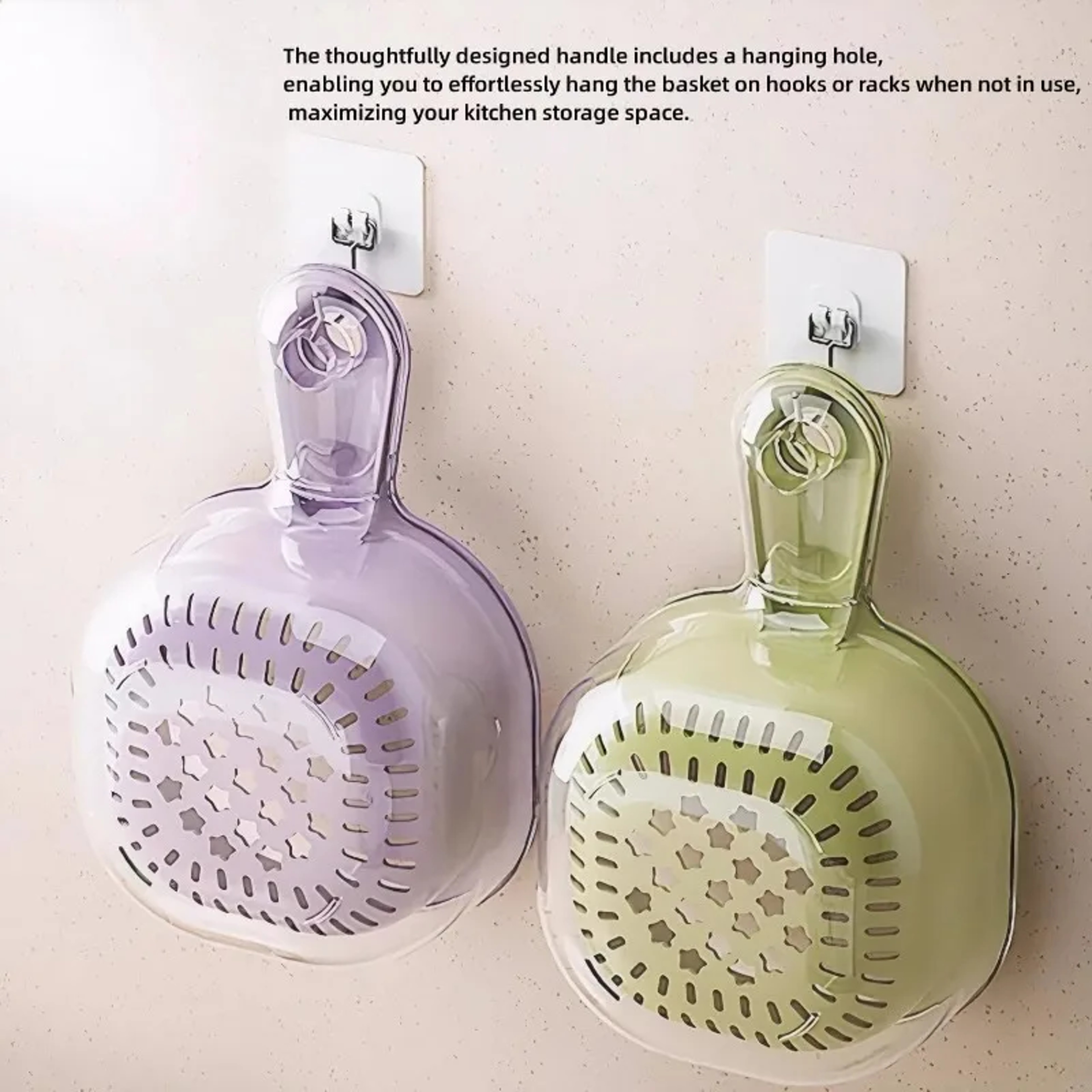 Rotatable Fruit Strainer Colander Basket for Washing and Draining Food – view 3