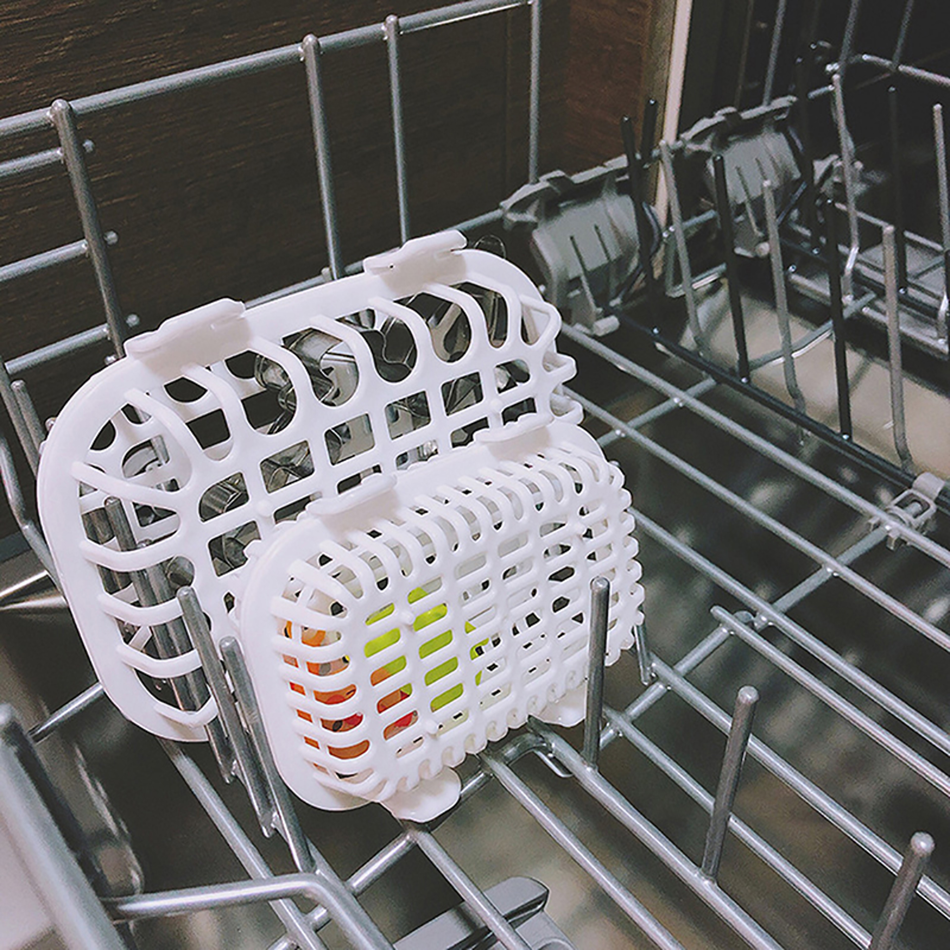 Dishwasher Cleaning Basket Set For Small Kitchen Items Chopsticks Forks Storage 3