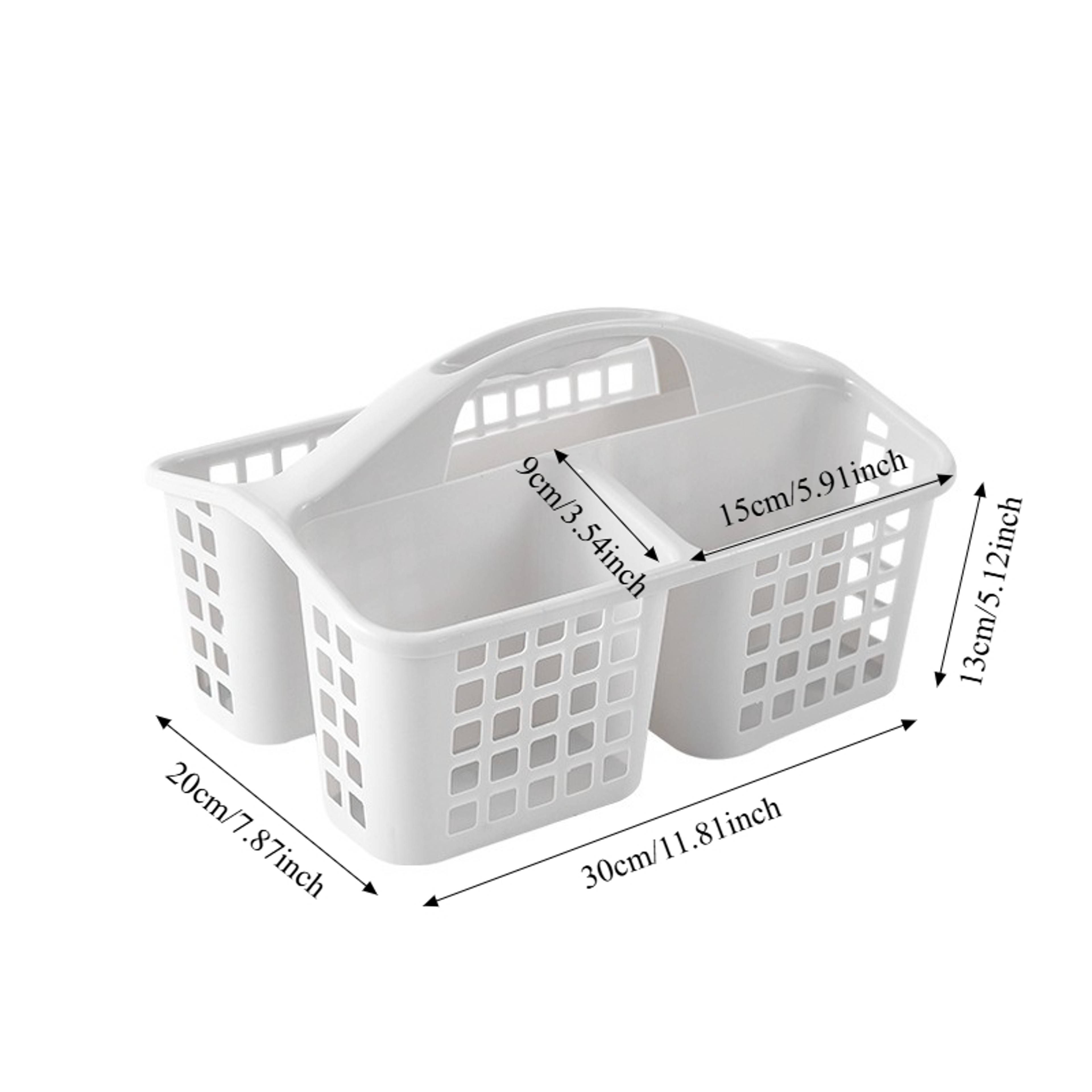 Portable Shower Caddy Bathroom Organizer Basket with Handle for Dorm and Travel Storage – view 4