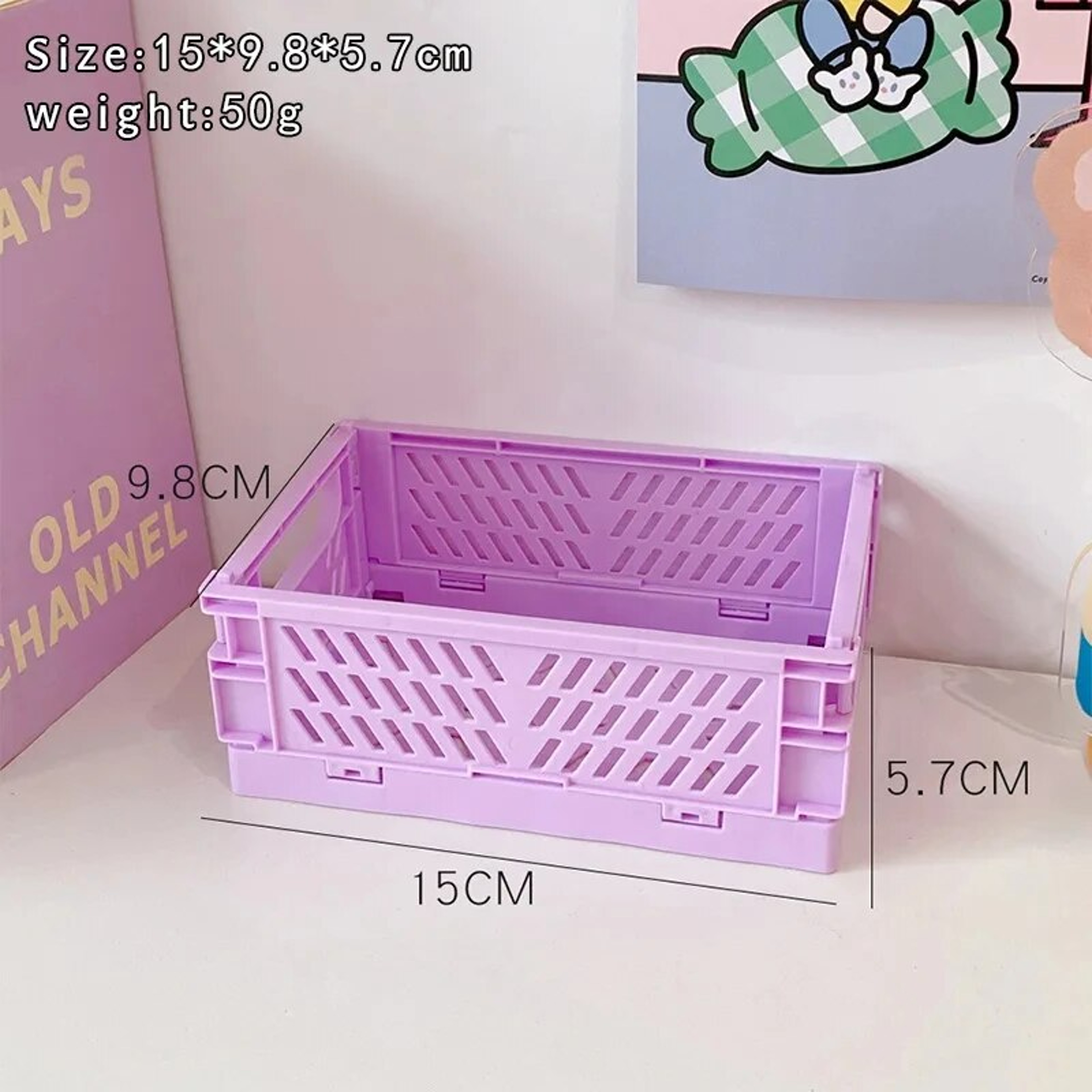 Foldable Desktop Storage Basket Organizer Multi Color Stationery Holder for Home Office School – view 8