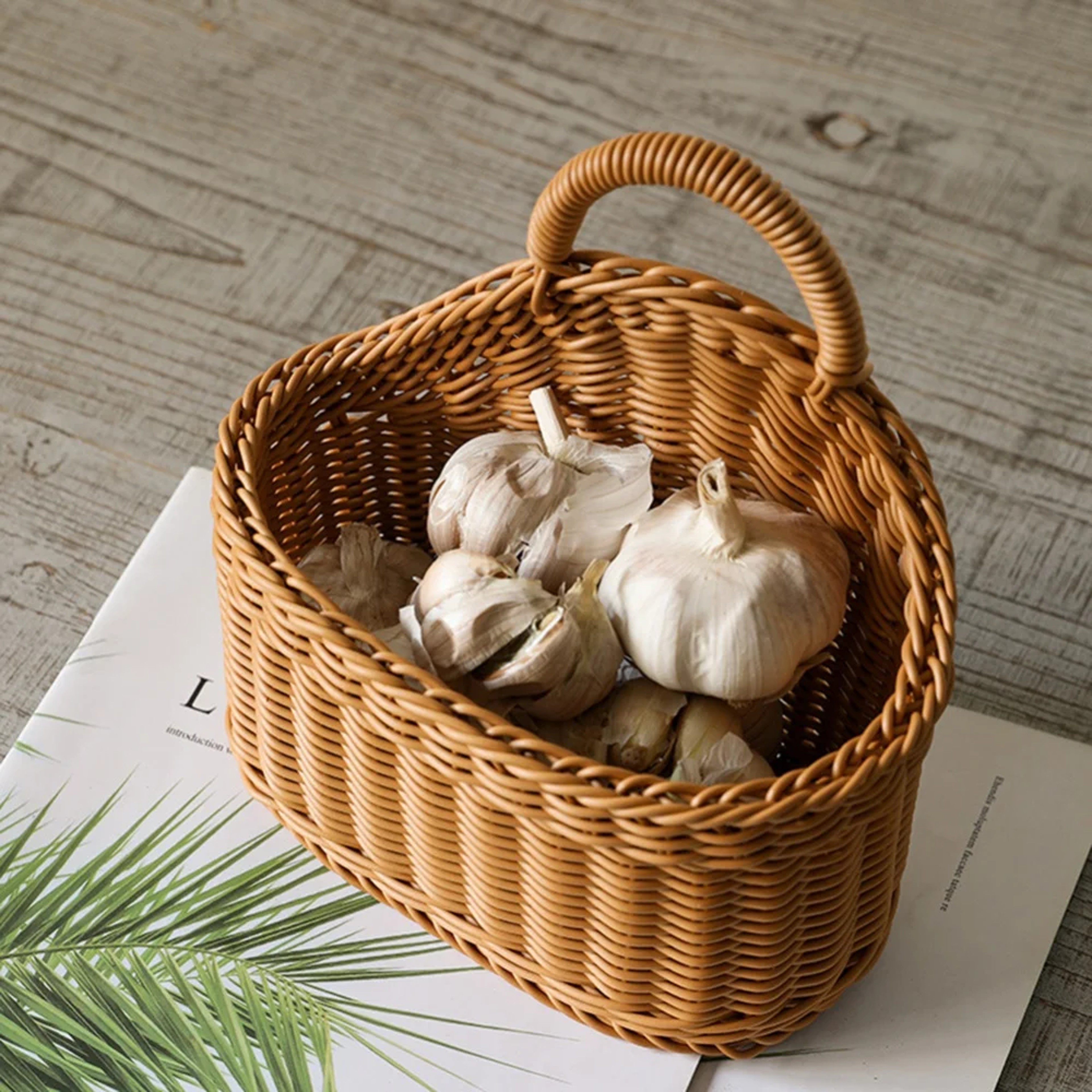 Woven Wall Hanging Basket For Fruit And Space Saving Storage 2