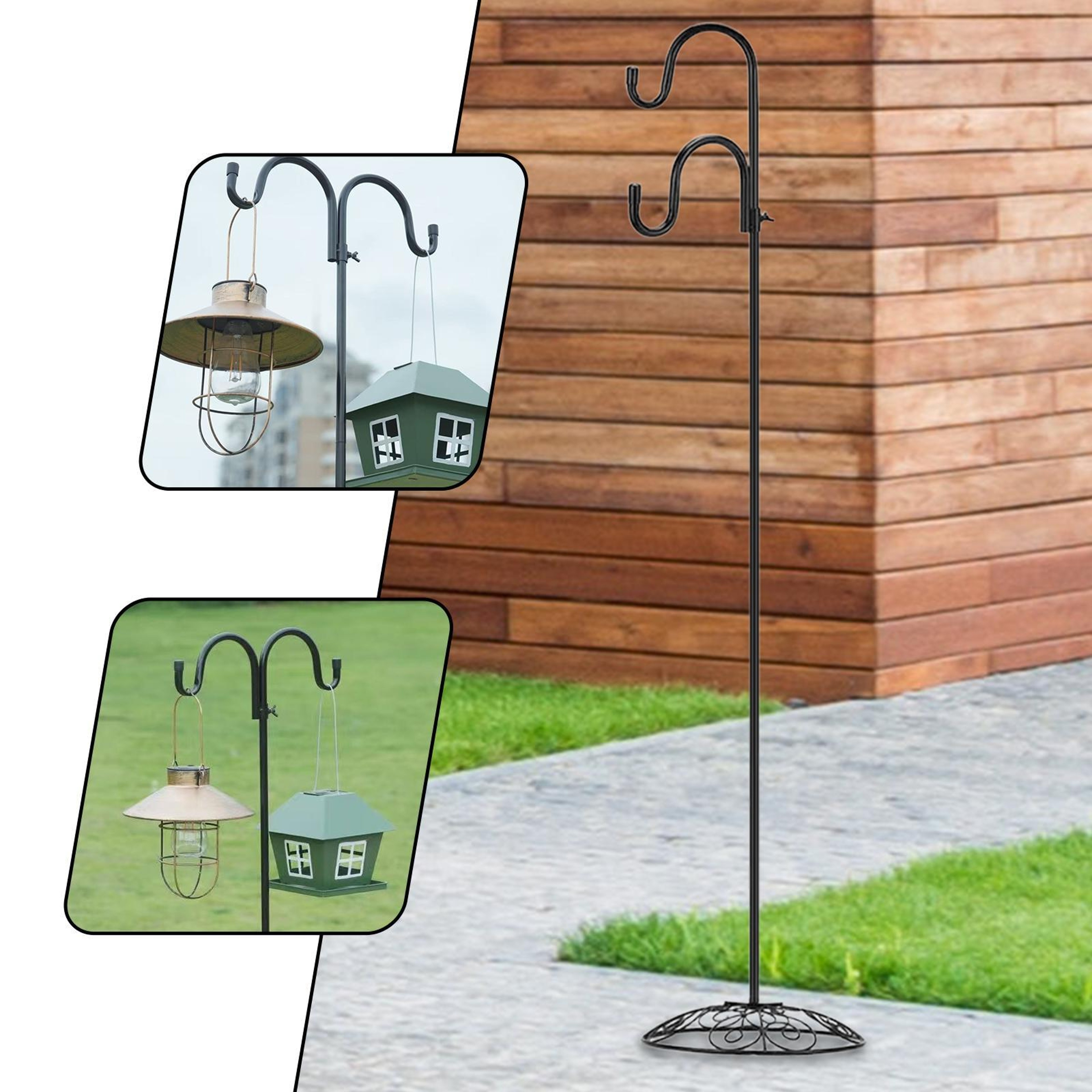Adjustable Shepherd Hook Stand for Hanging Plants and Lanterns – view 2