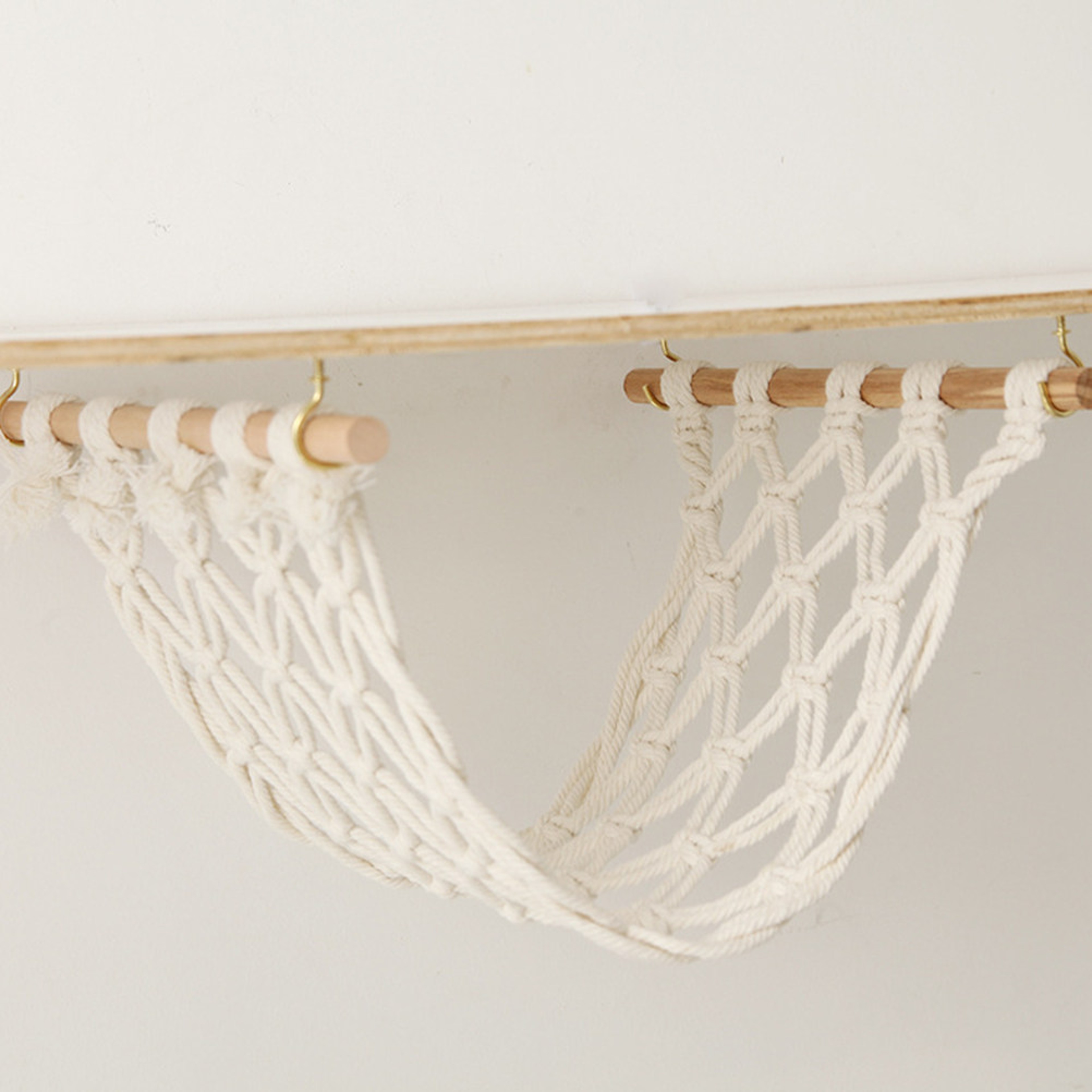 Macrame Fruit Hammock Under Cabinet Hanging Produce Basket – view 1