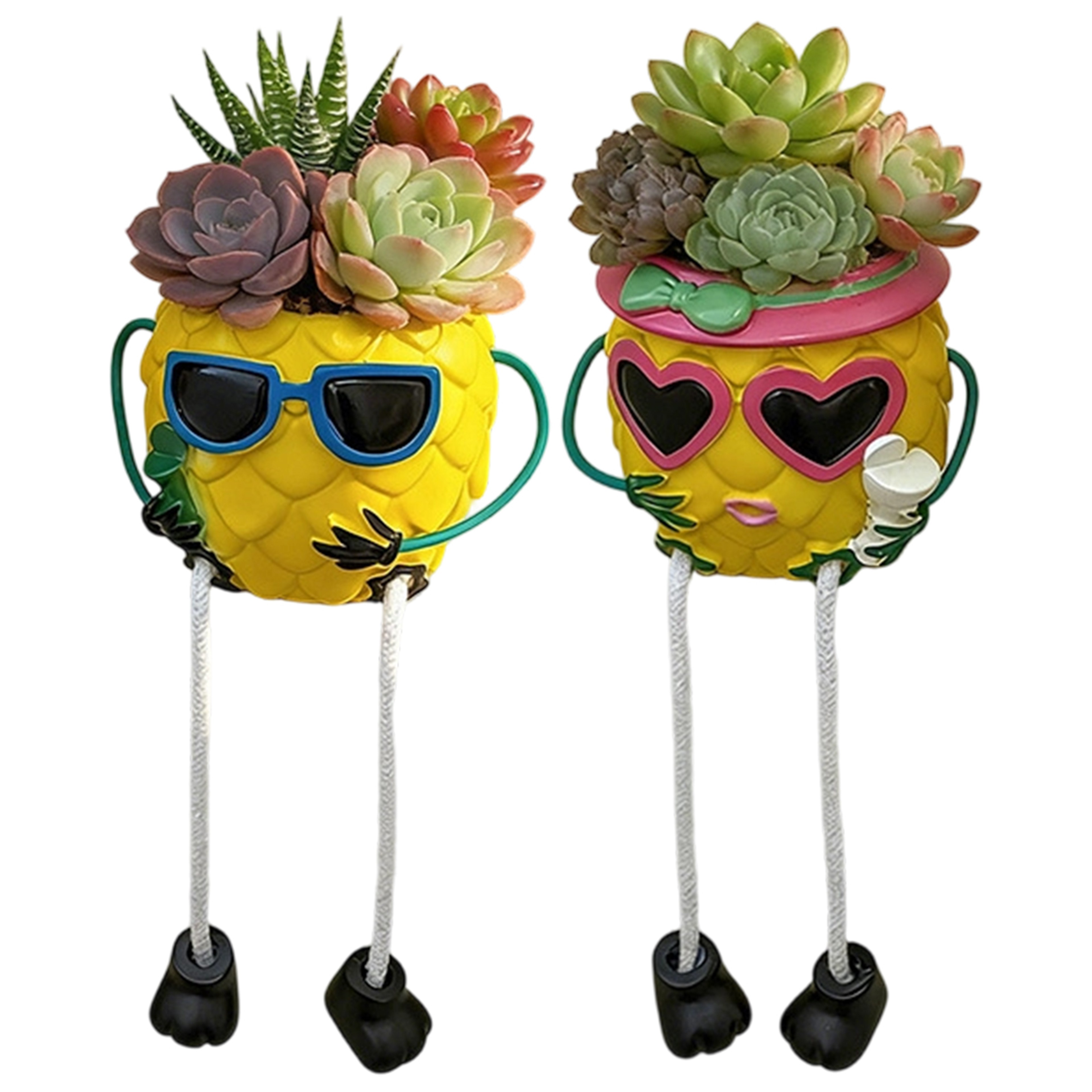 Pineapple Planter Pot with Sunglasses Cute Desk Succulent Planter Home Decor – view 5