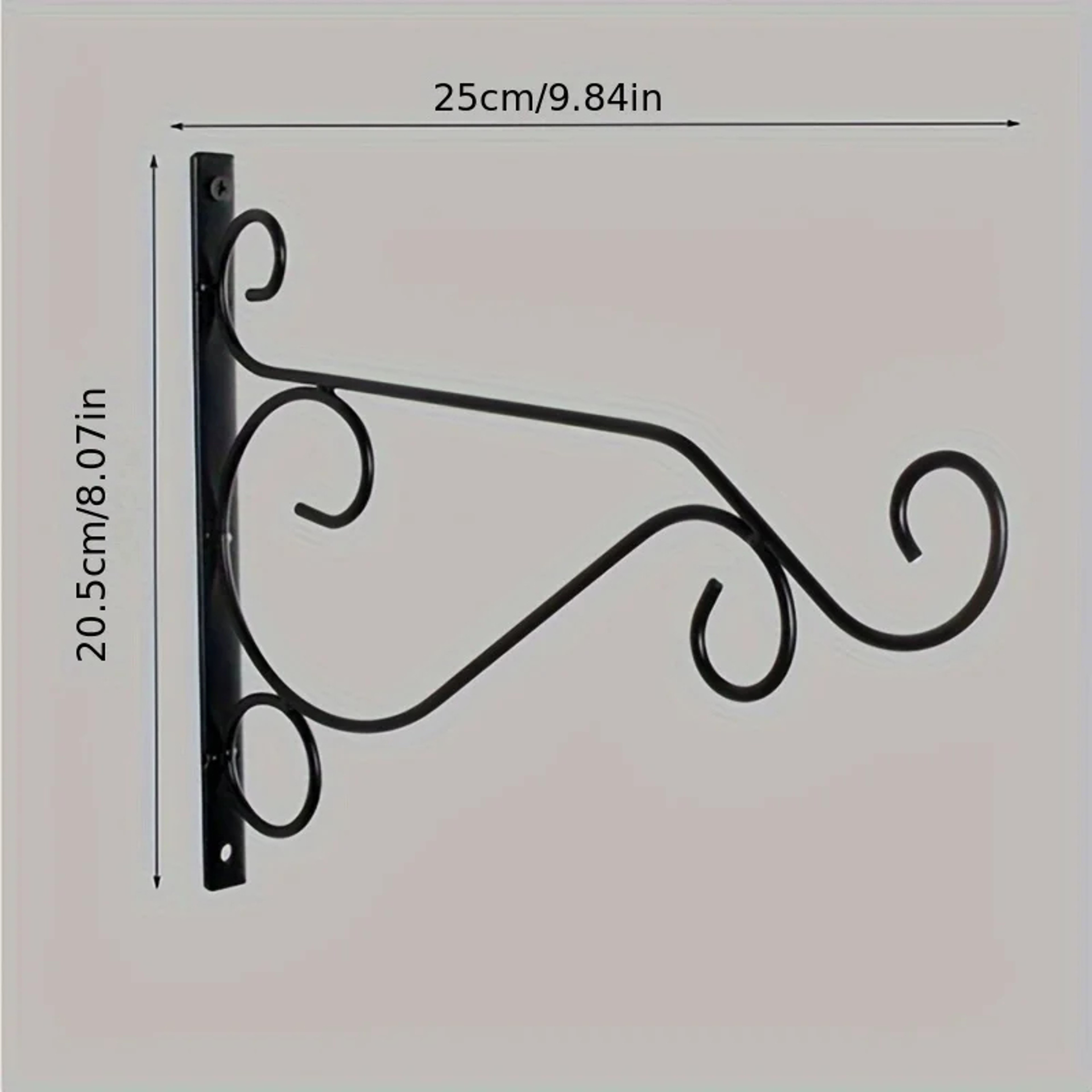 Iron Wall Mounted Planter Basket with Hook Decorative Flower Pot Holder – view 3