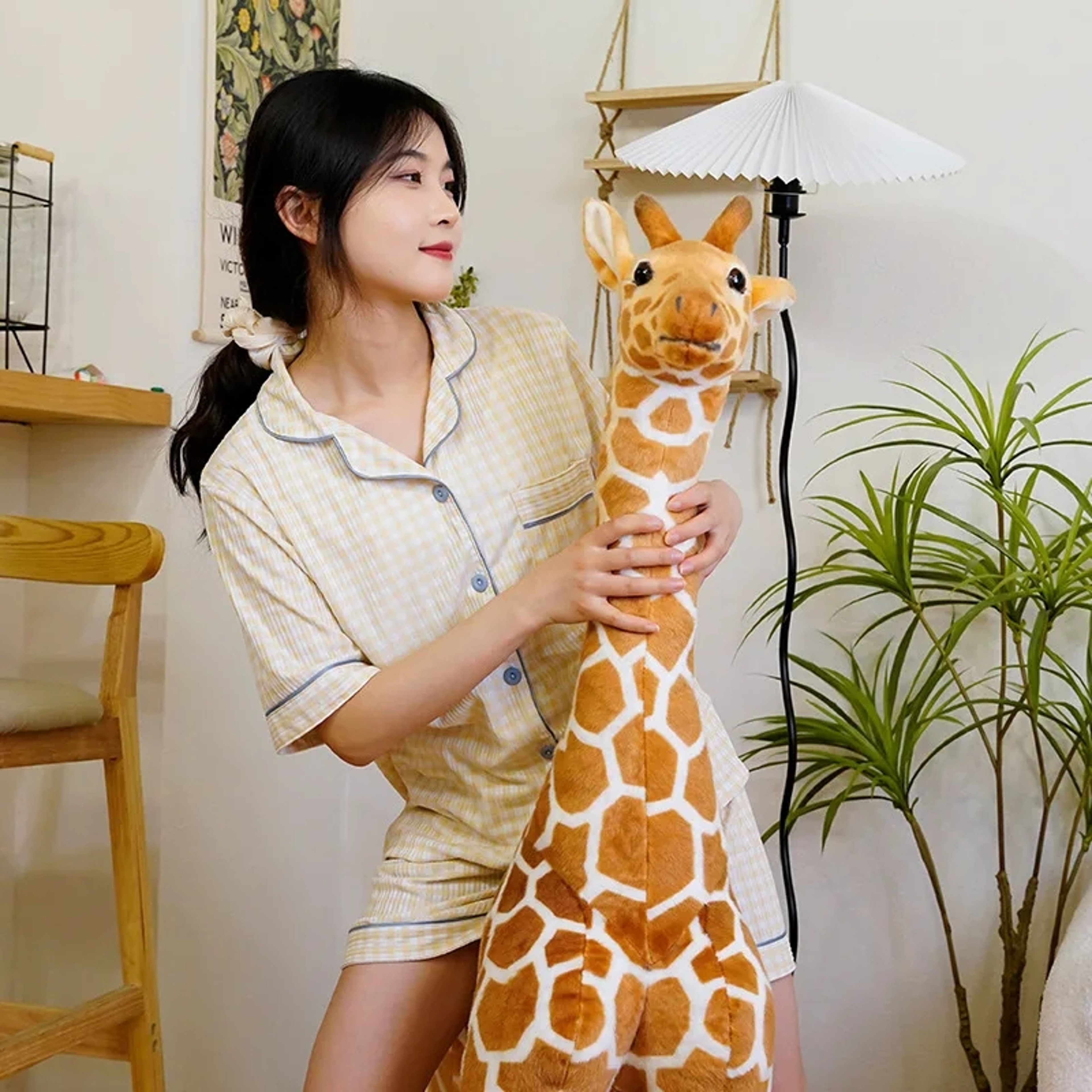 Realistic Giraffe Plush Toy Soft Stuffed Animal Gift for Kids Bedroom Decor – view 3