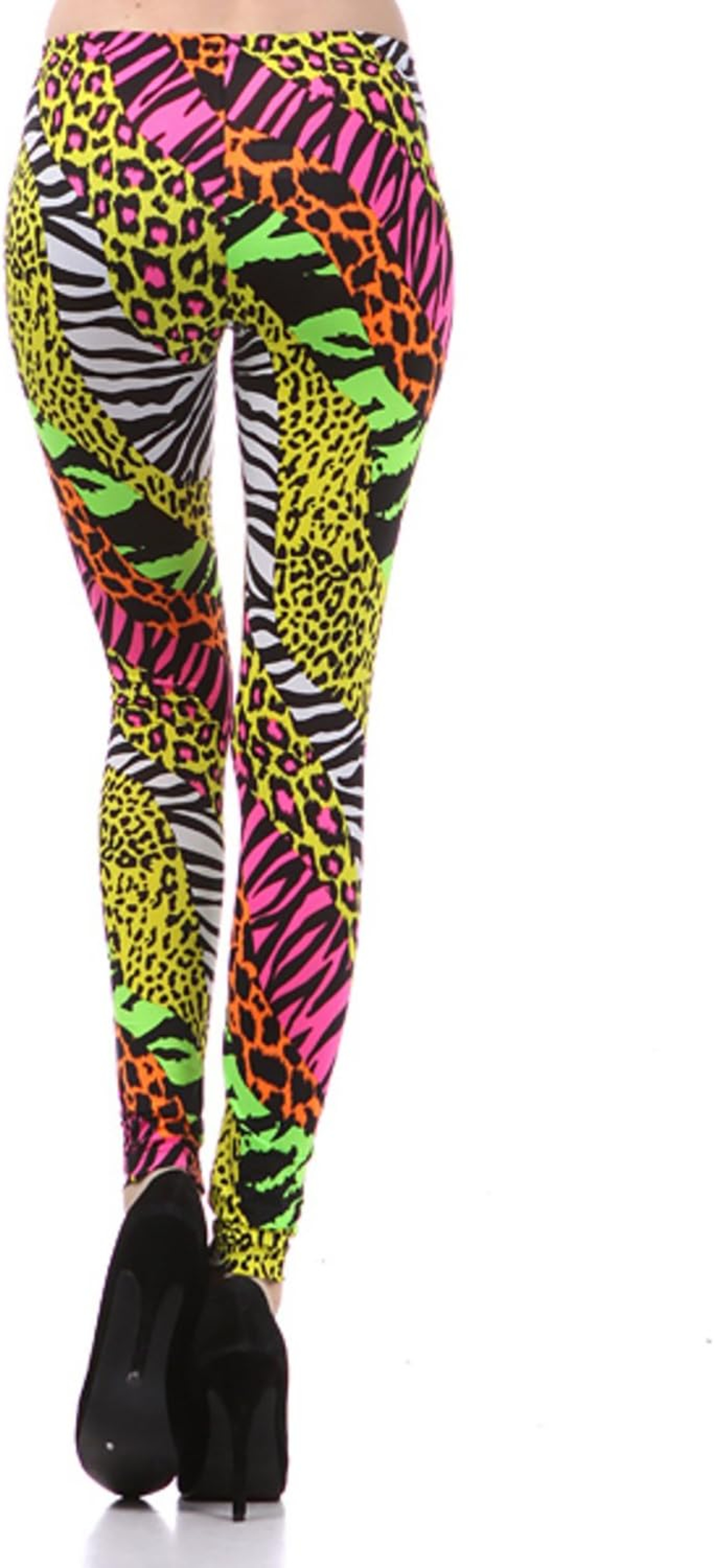 Animal Print Leggings for Women Bright Zebra Cheetah Costume Pants – view 2