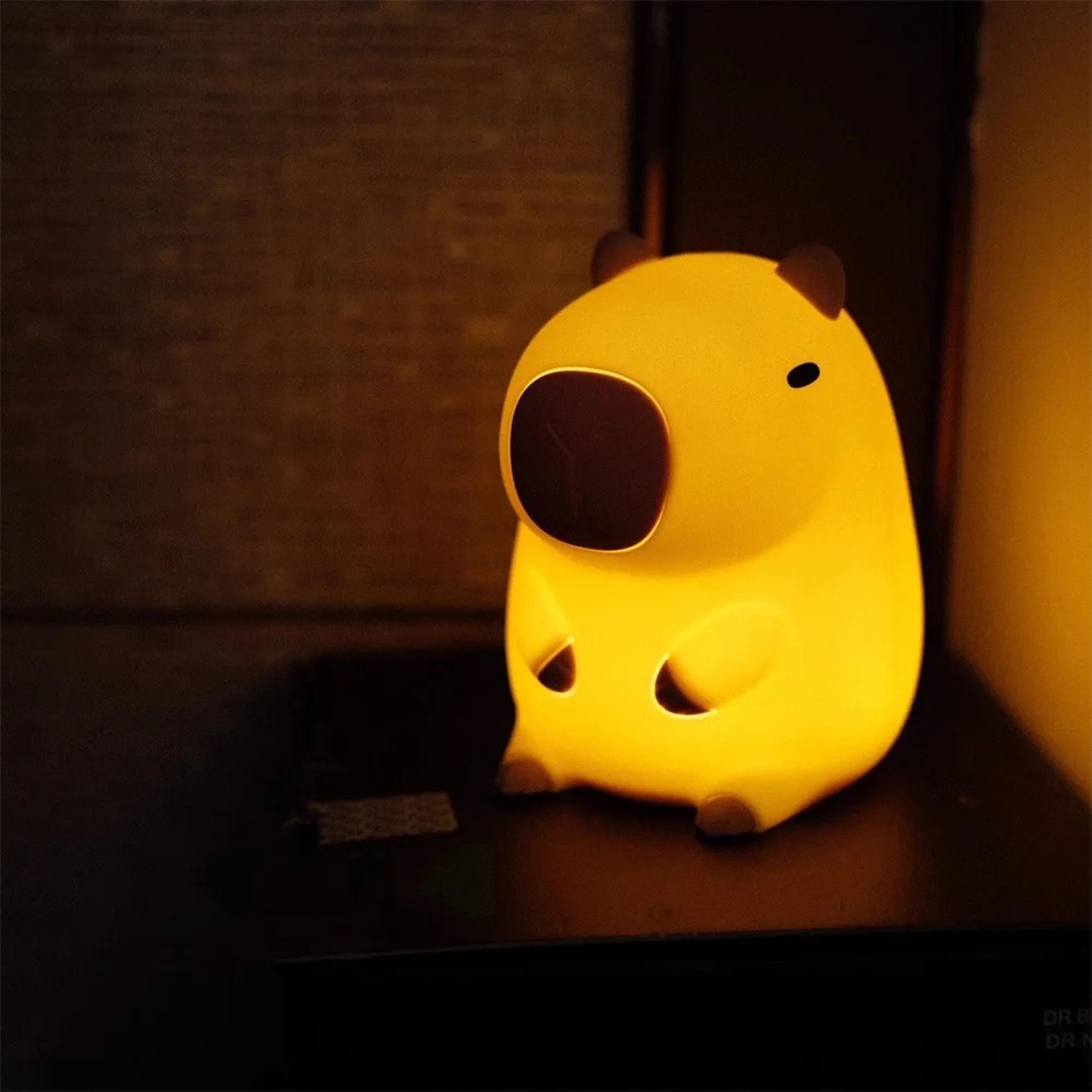 Cute Capybara Night Light Soft Silicone Rechargeable Touch Lamp for Kids Room – view 7