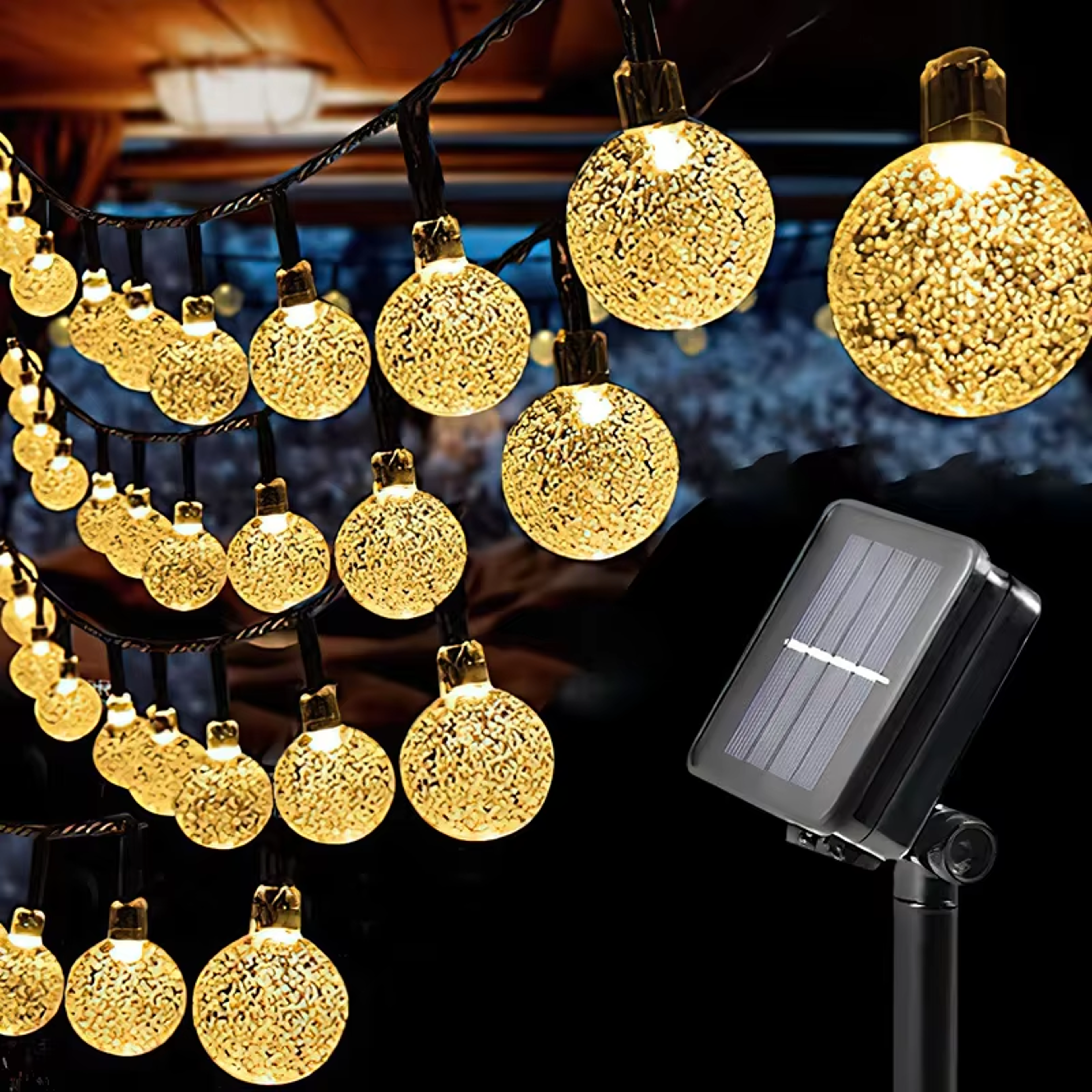 Solar Fairy Light LED Warm White Waterproof String Lights for Garden Wedding Decor – view 2