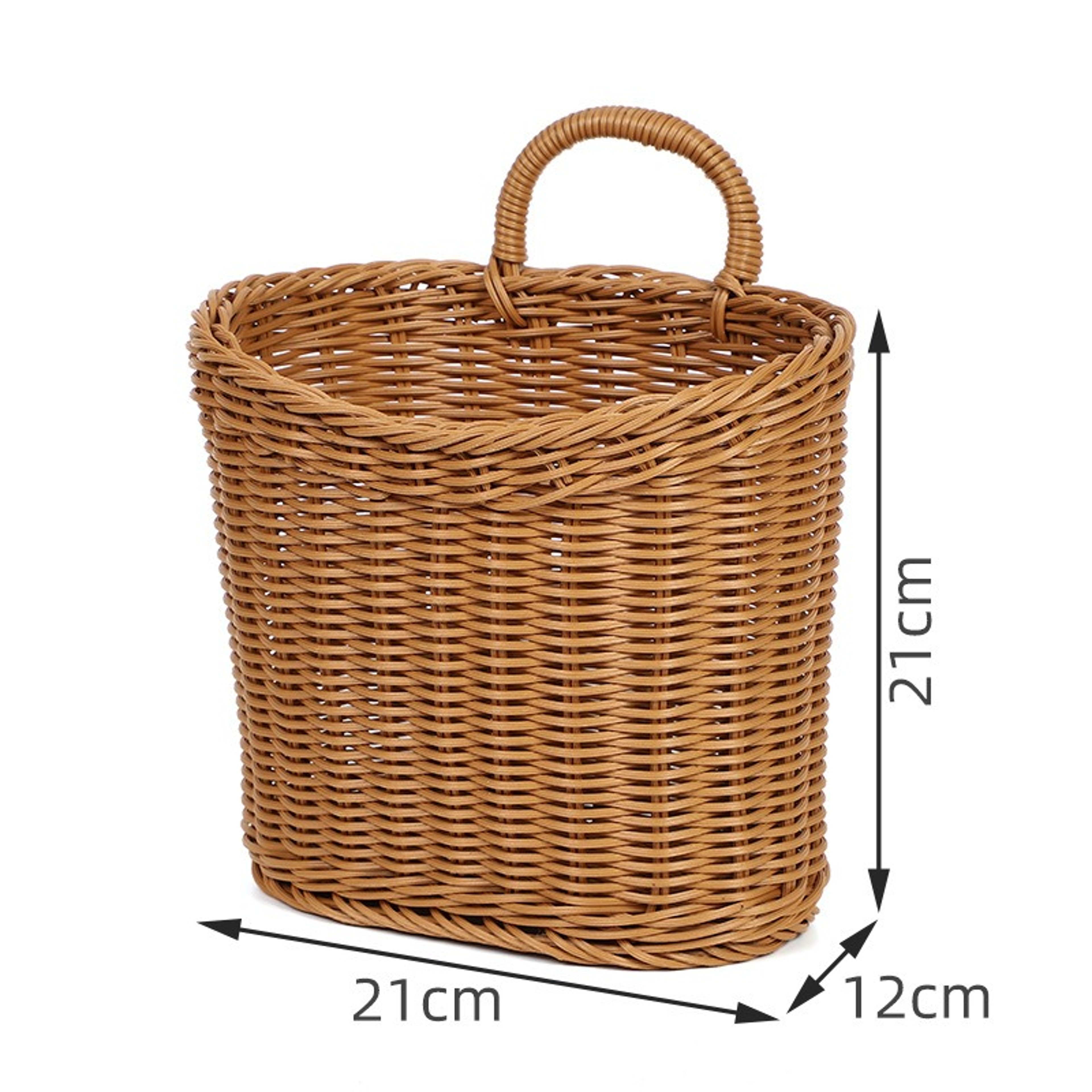 Handwoven Rattan Storage Basket for Kitchen Fruit Vegetable Decor and Wall Hanging – view 4