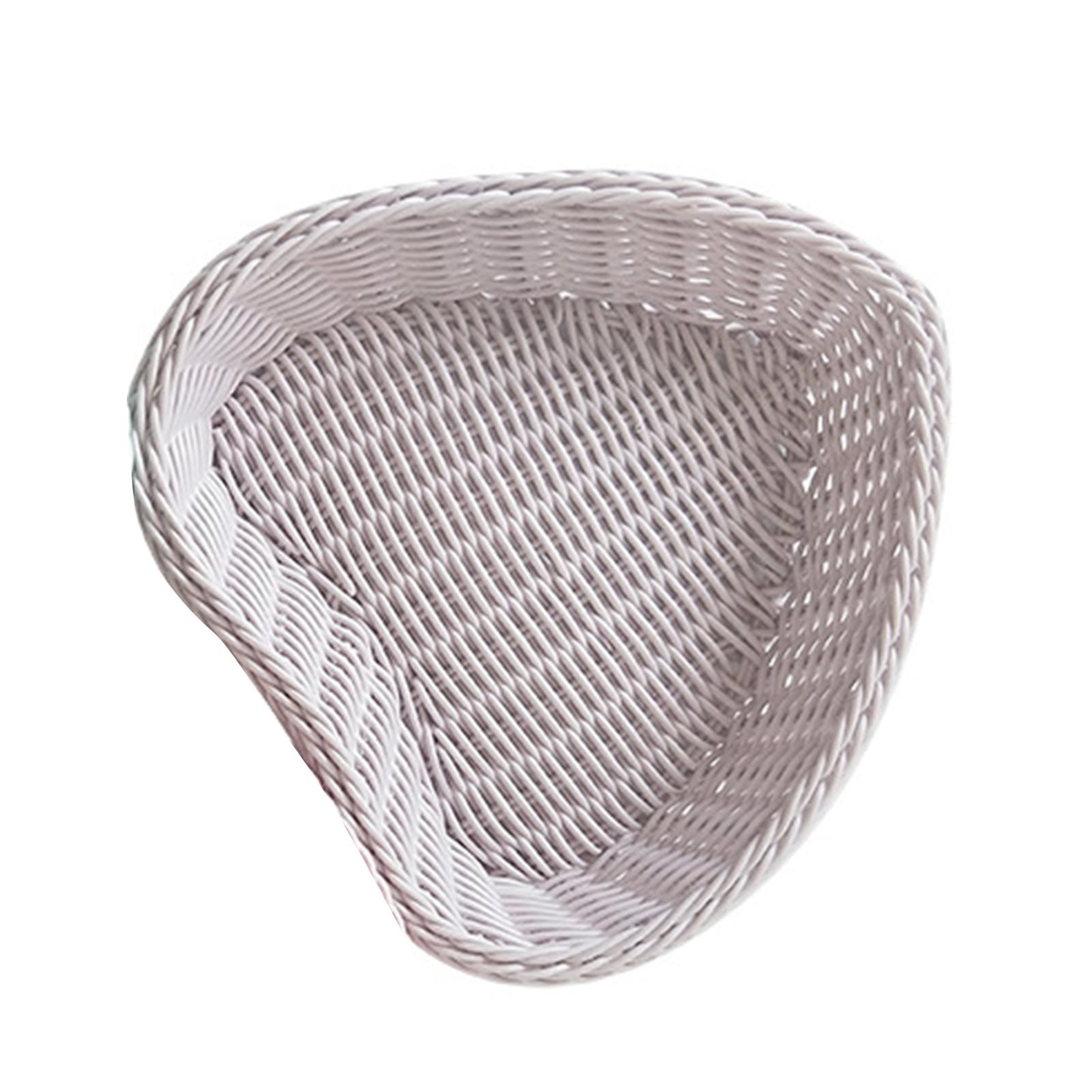 Heart Shaped Woven Snack Basket Decorative Fruit Tray Kitchen Organizer 5