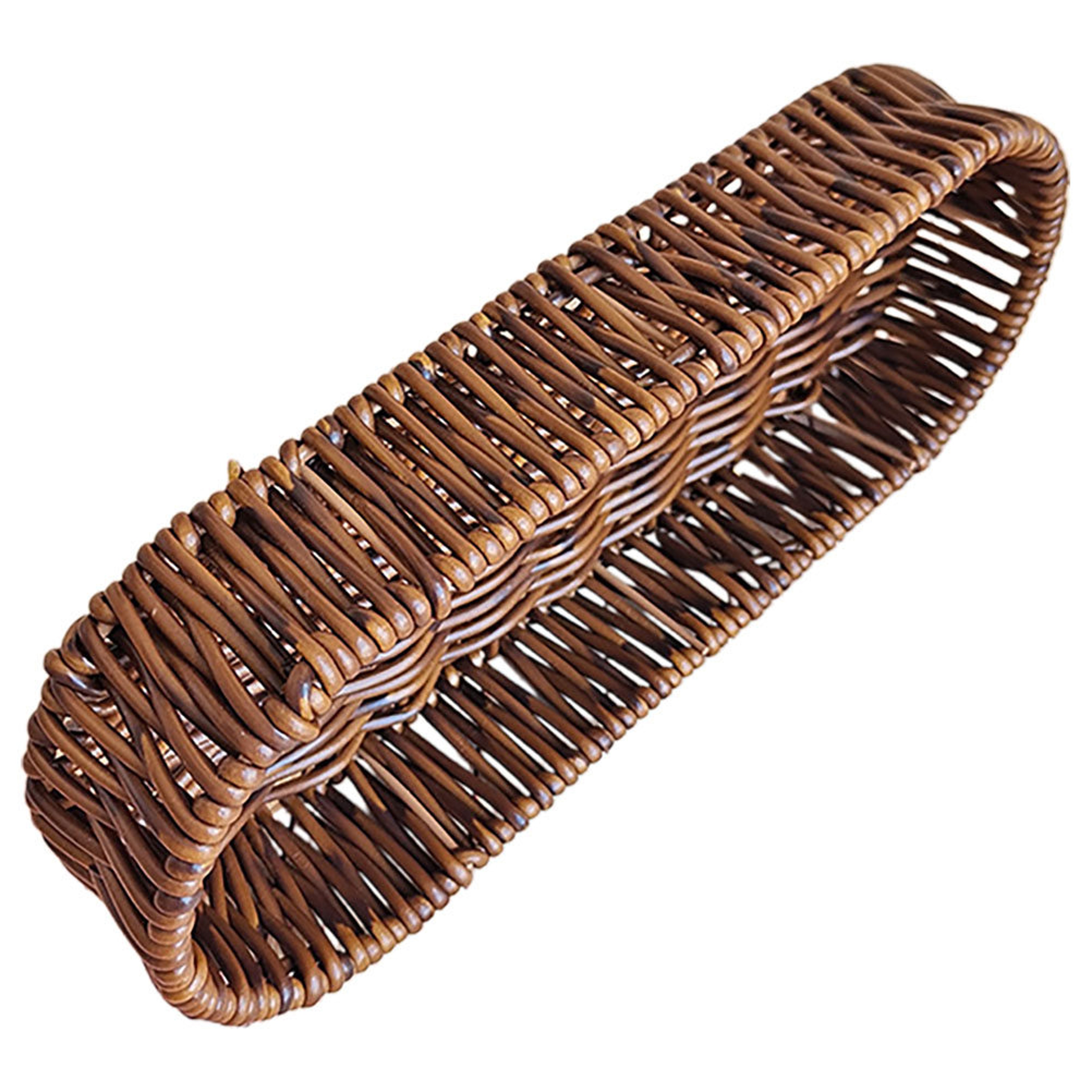 Spacious Oval Bread Basket Woven Style Storage Basket for Kitchen Serving and Picnic – view 6