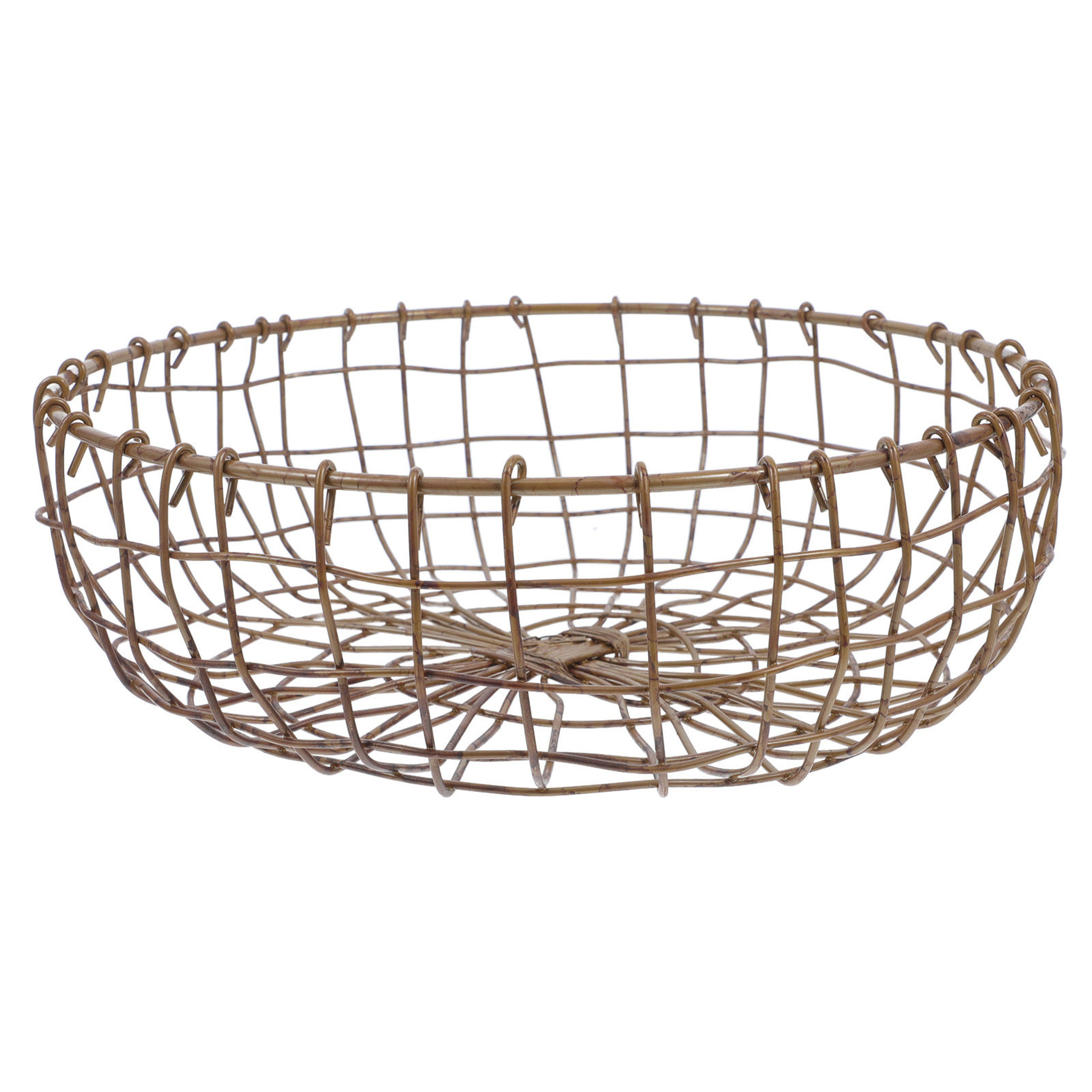 Spacious Wire Fruit Basket Iron Kitchen Counter Storage Bowl for Fruits Bread and Decor – view 1