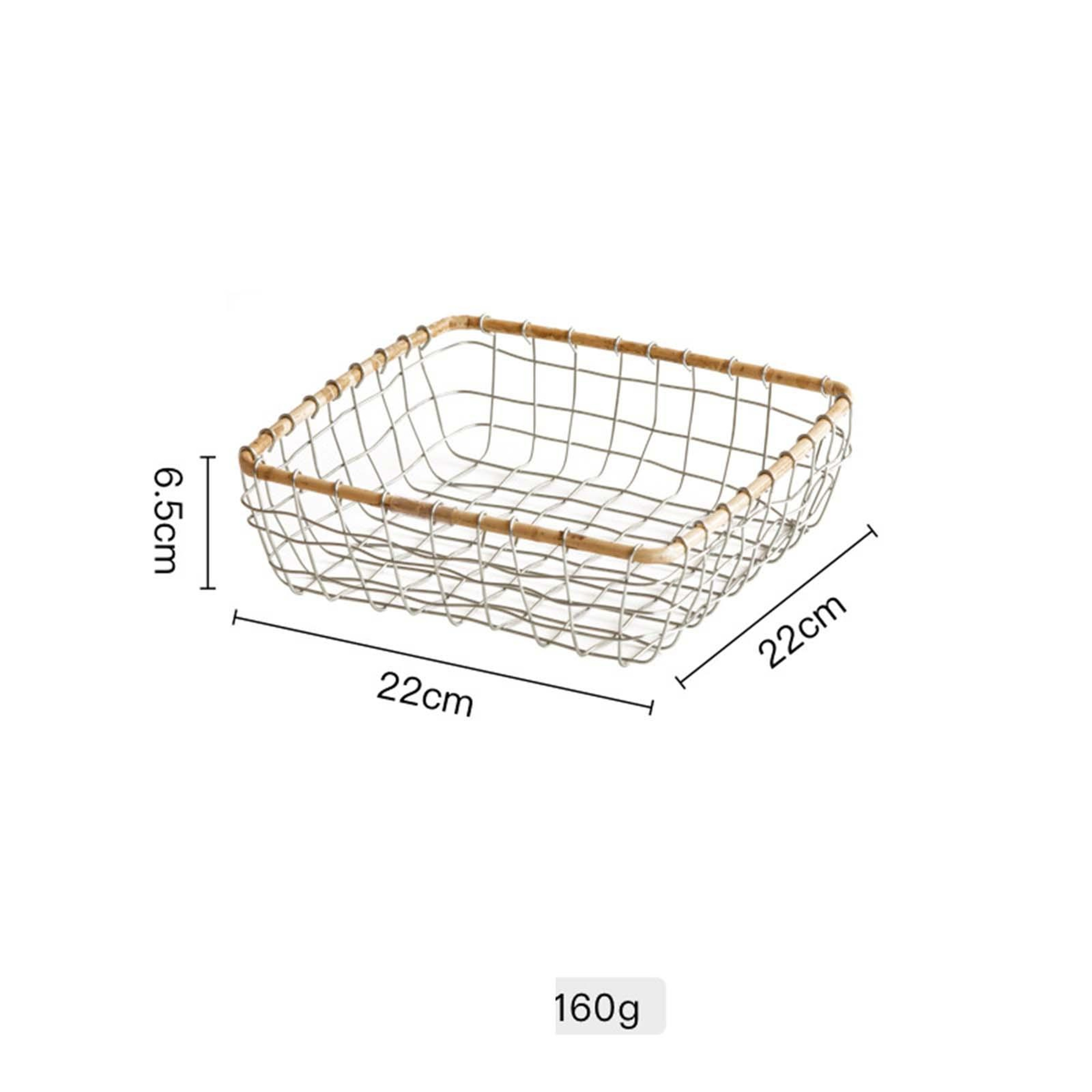 Kitchen Vegetable Fruit Basket Wire Storage Basket For Eggs Bread And Produce 3