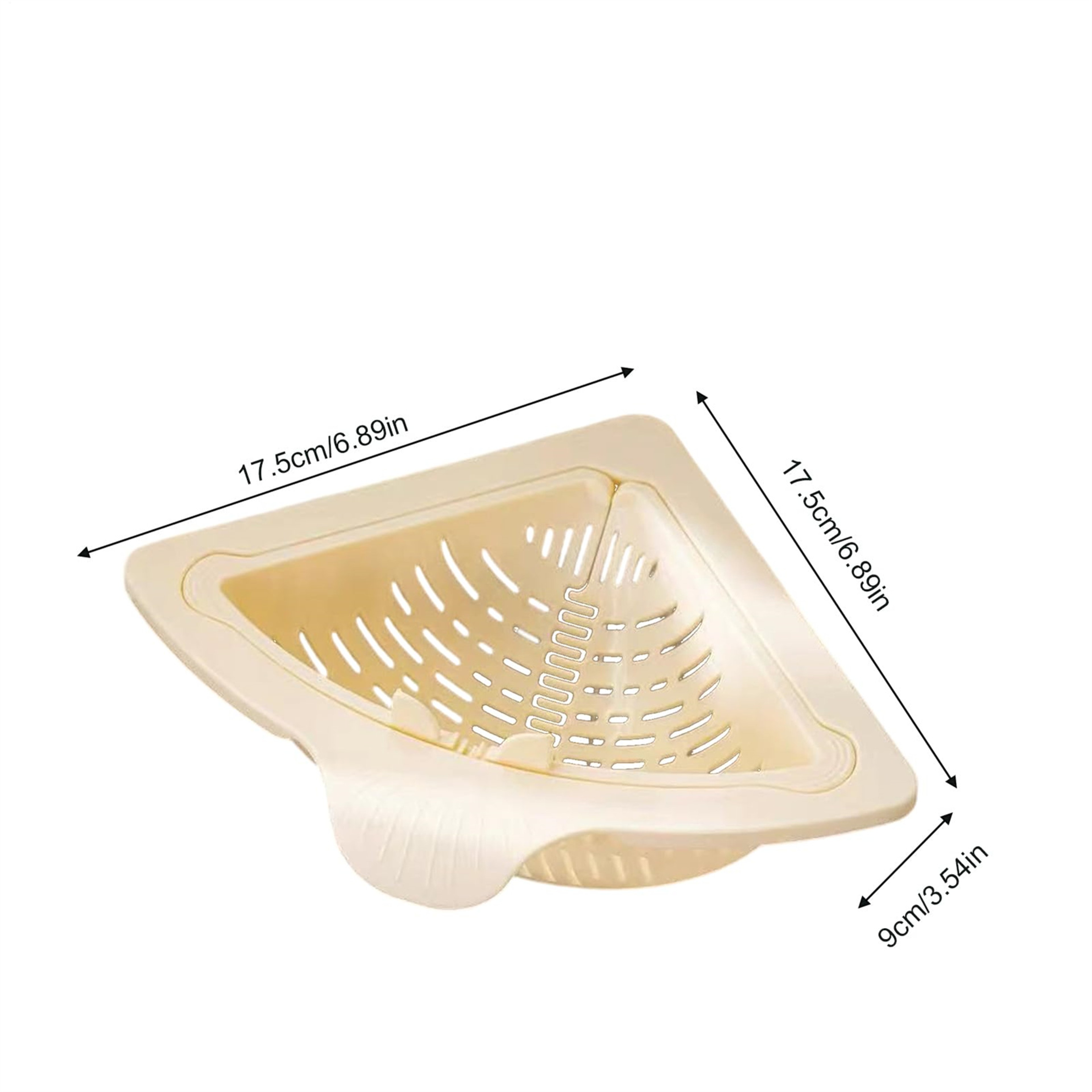 Triangular Sink Drain Basket Food Strainer and Corner Sponge Holder Organizer – view 5