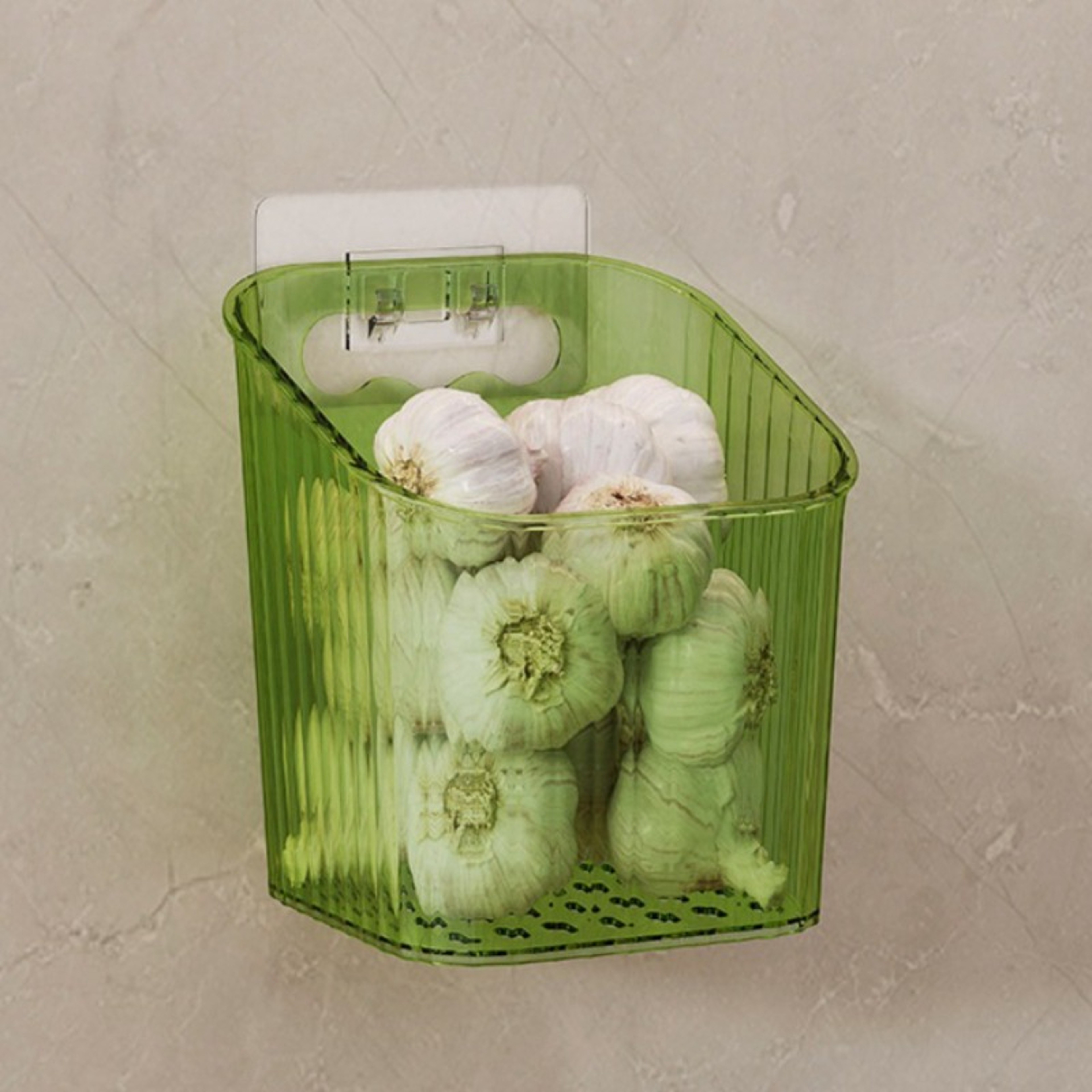 Clear Wall Mount Storage Box No Drill Bathroom Kitchen Organizer – view 9