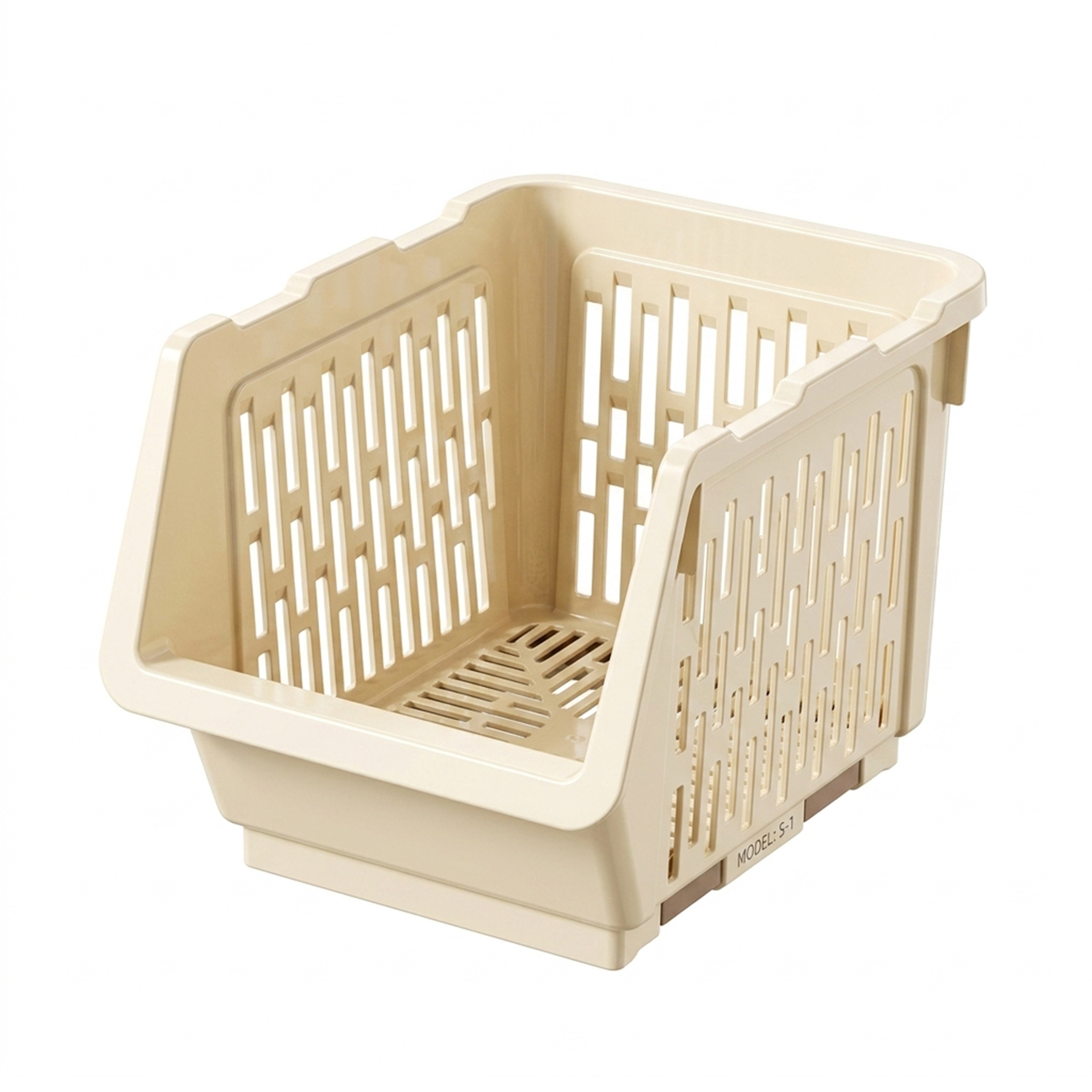 Stackable Kitchen Storage Basket PP Plastic Mesh Organizer for Vegetables and Pantry – view 7