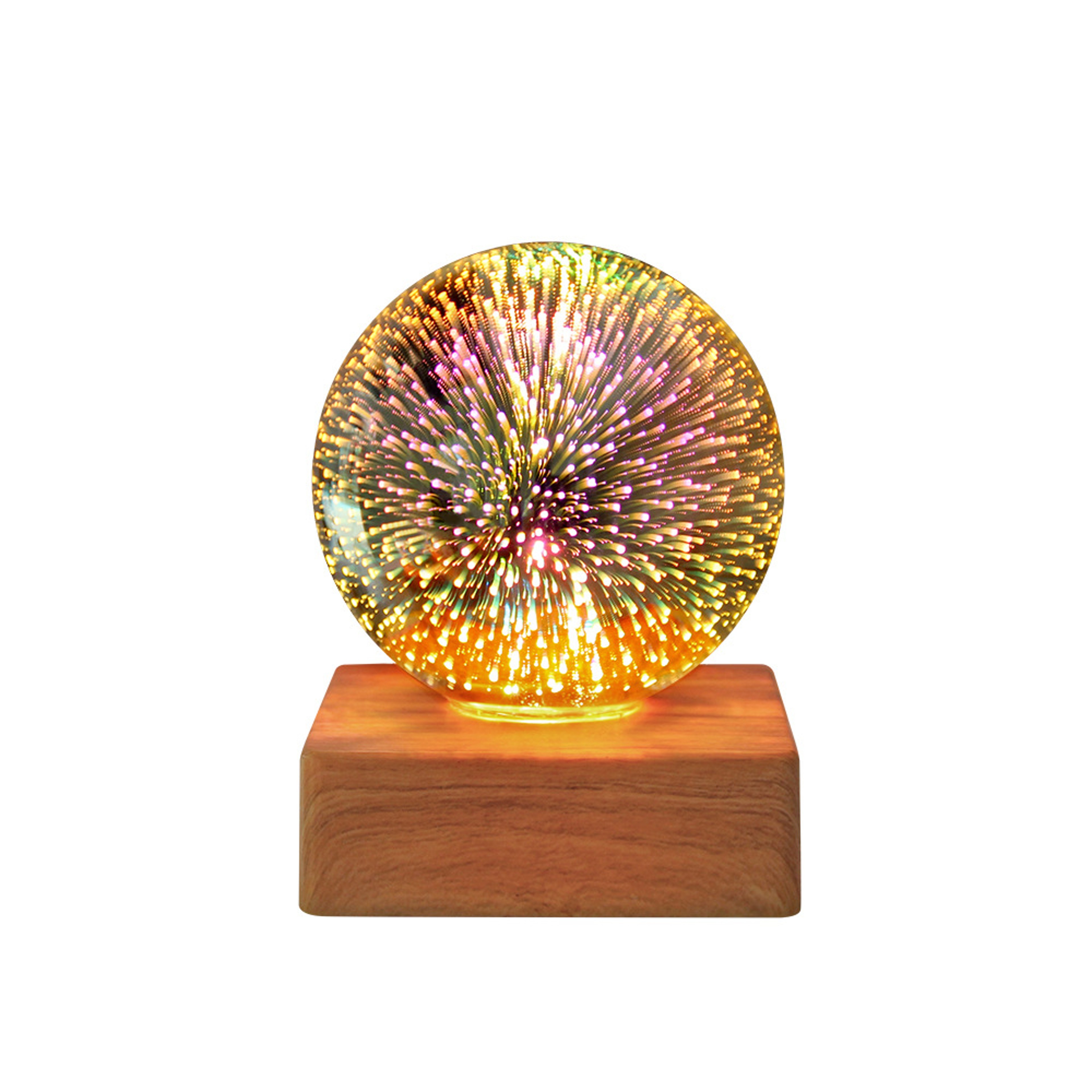 Firework Lamp LED Night Light Glass Ball Atmosphere Table Lamp 7