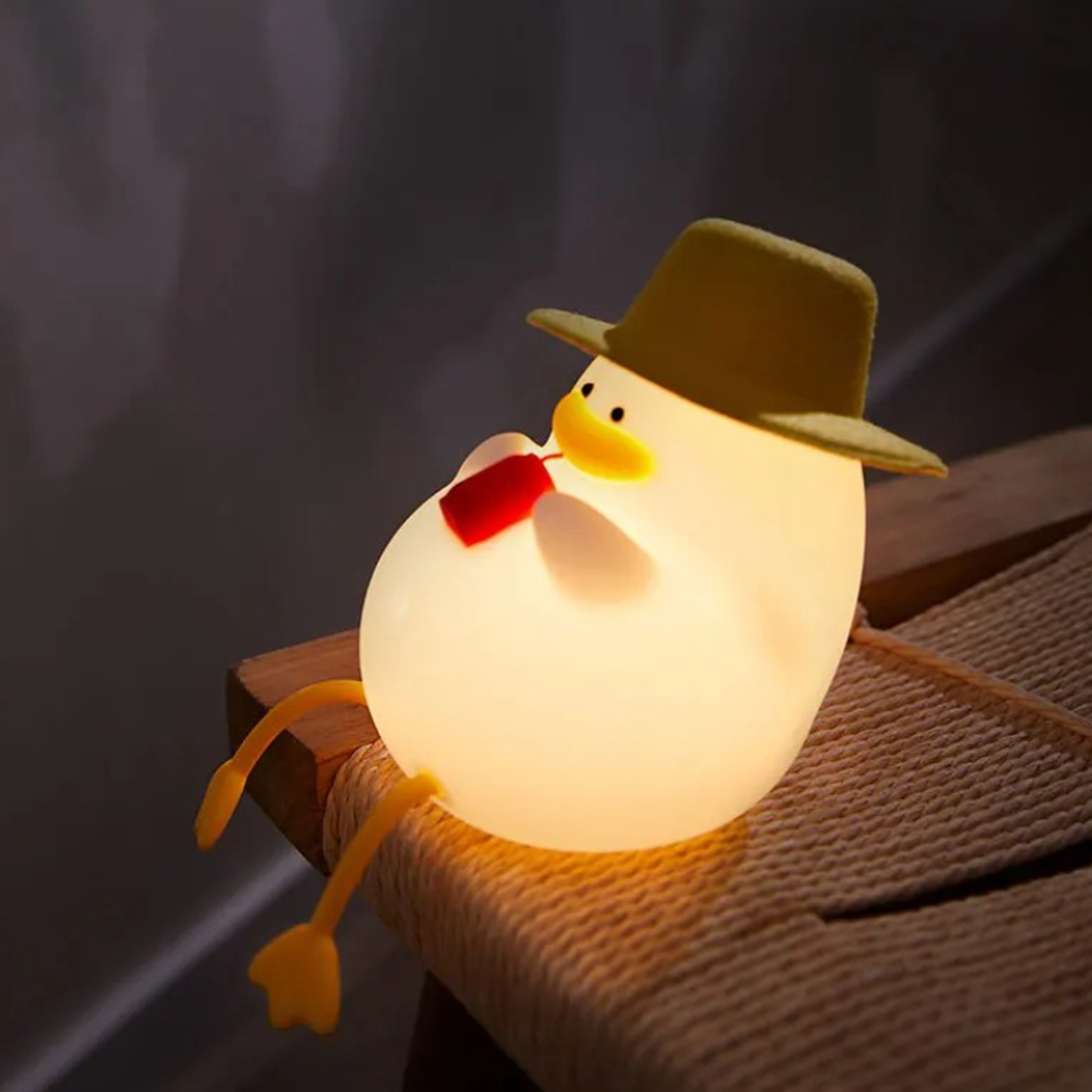 Cute Duck Night Light Silicone USB Rechargeable Lamp for Kids Bedroom – view 2