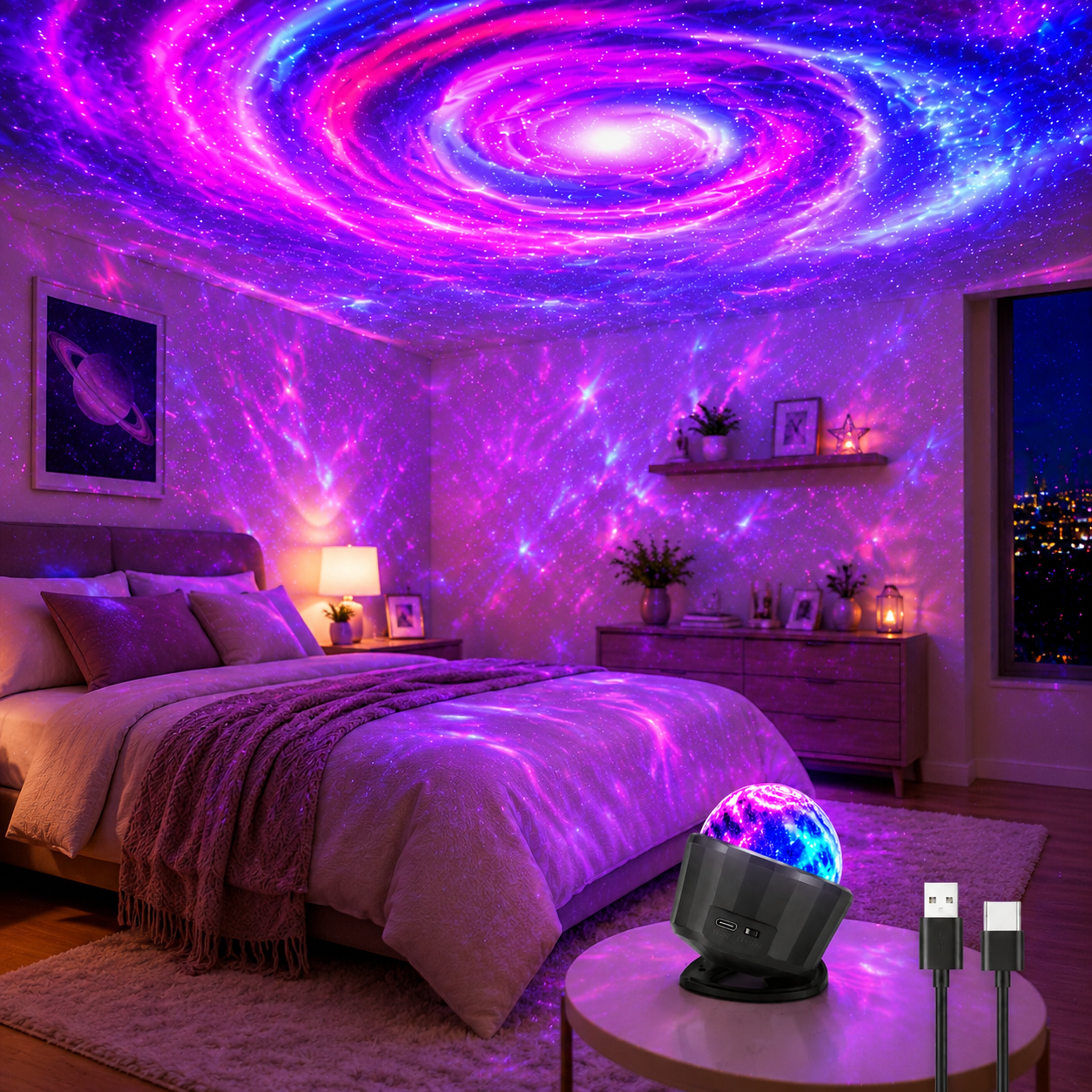 Galaxy Projector Night Light Star Projector for Bedroom LED Nebula Projector – view 2