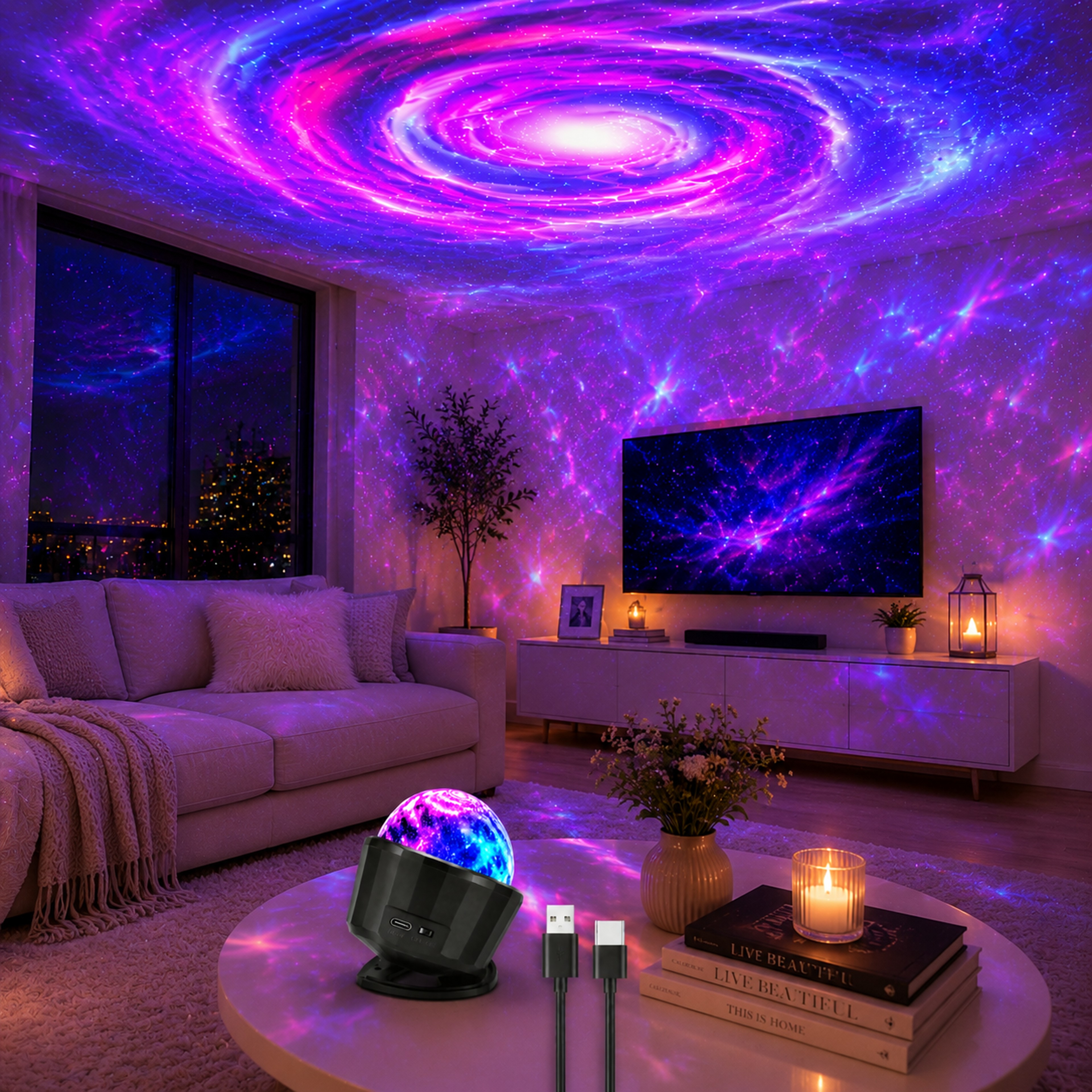 Galaxy Projector Night Light Star Projector for Bedroom LED Nebula Projector – view 3
