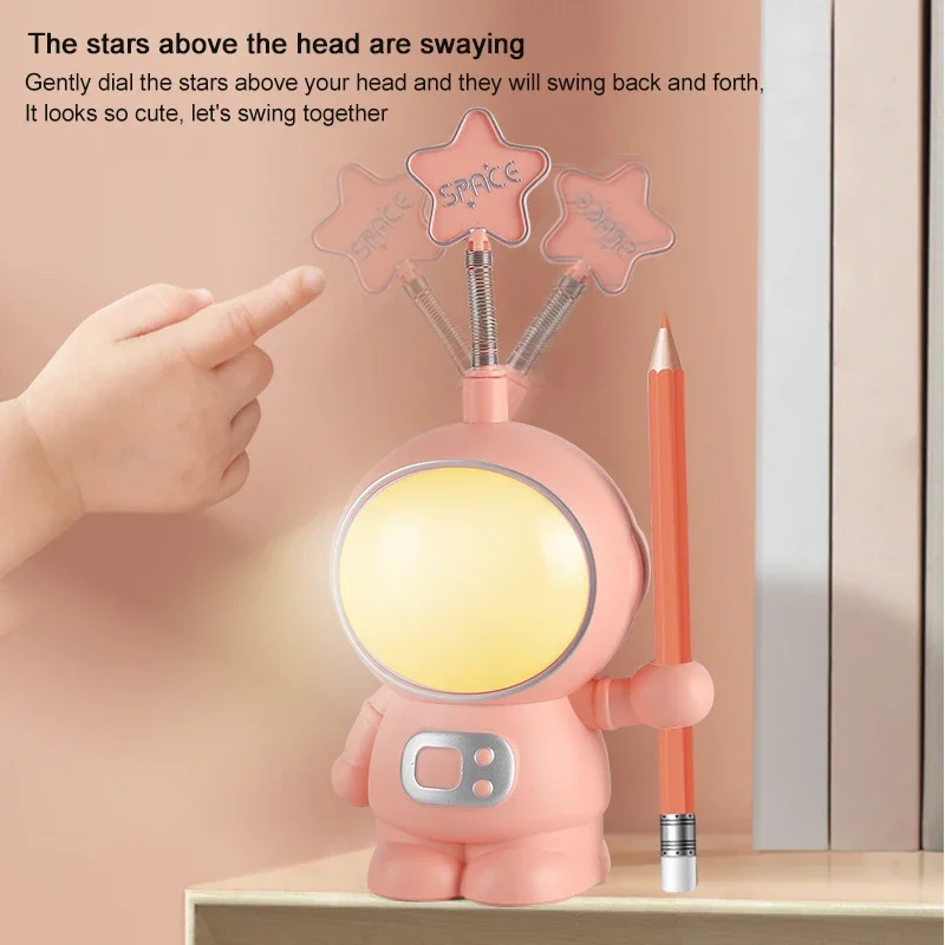 Astronaut Desk Lamp With Phone Holder Flexible LED Study Lamp For Kids Room 1
