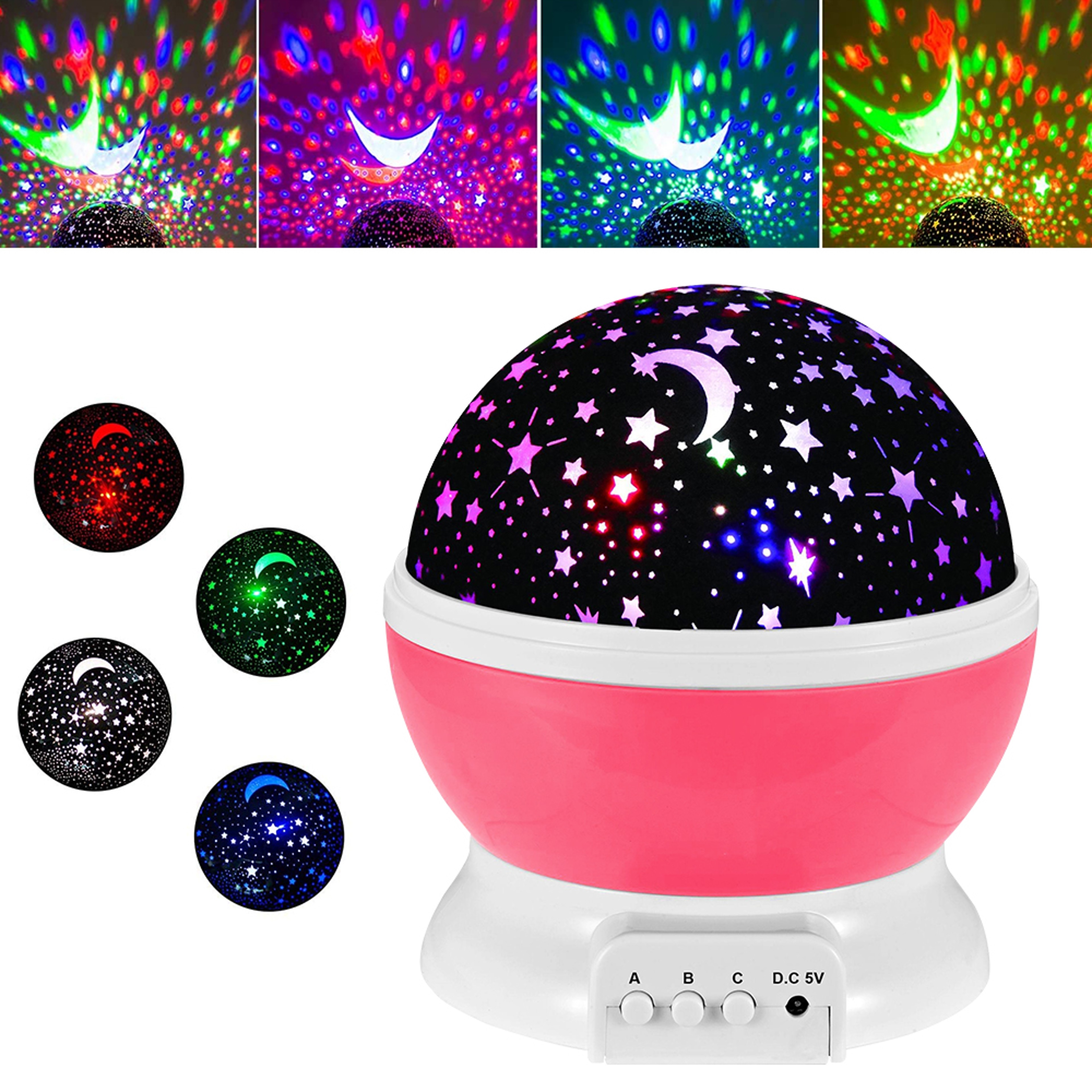 Rotating Starry Sky Night Light Projector Baby Galaxy Lamp for Nursery Decor – view 1