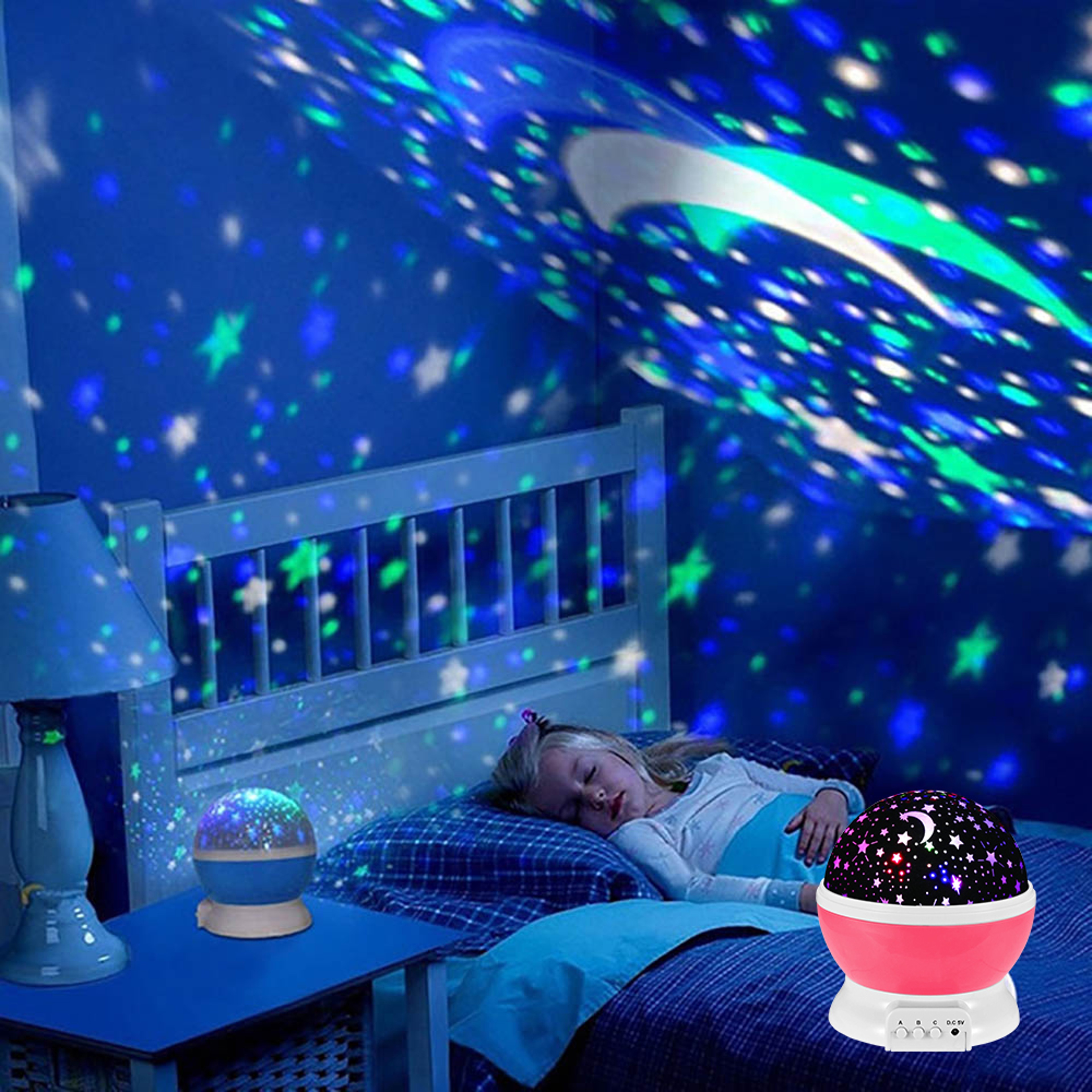 Rotating Starry Sky Night Light Projector Baby Galaxy Lamp for Nursery Decor – view 5