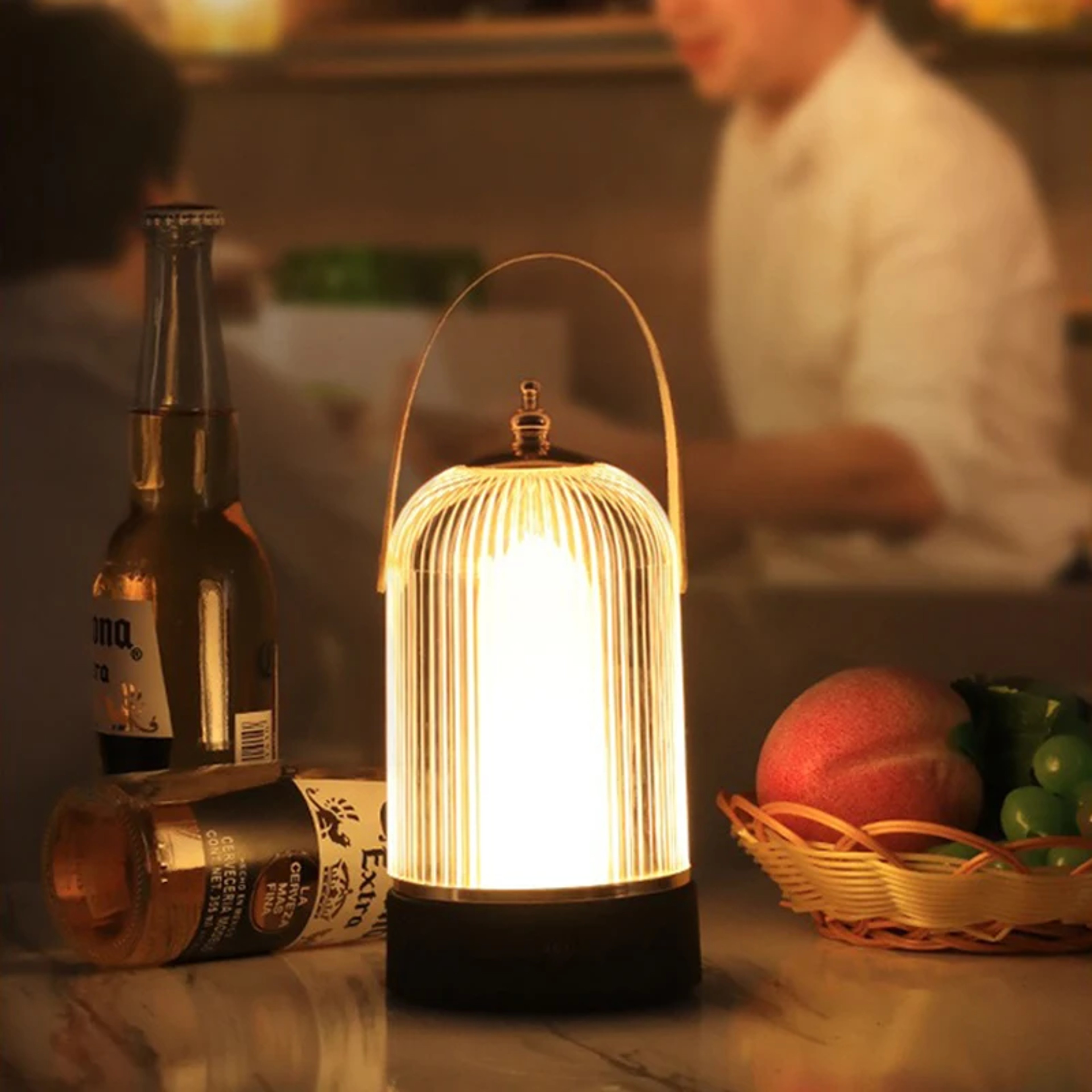 Retro LED Table Lamp Portable Birdcage Handle Touch Battery Type C Night Light – view 4