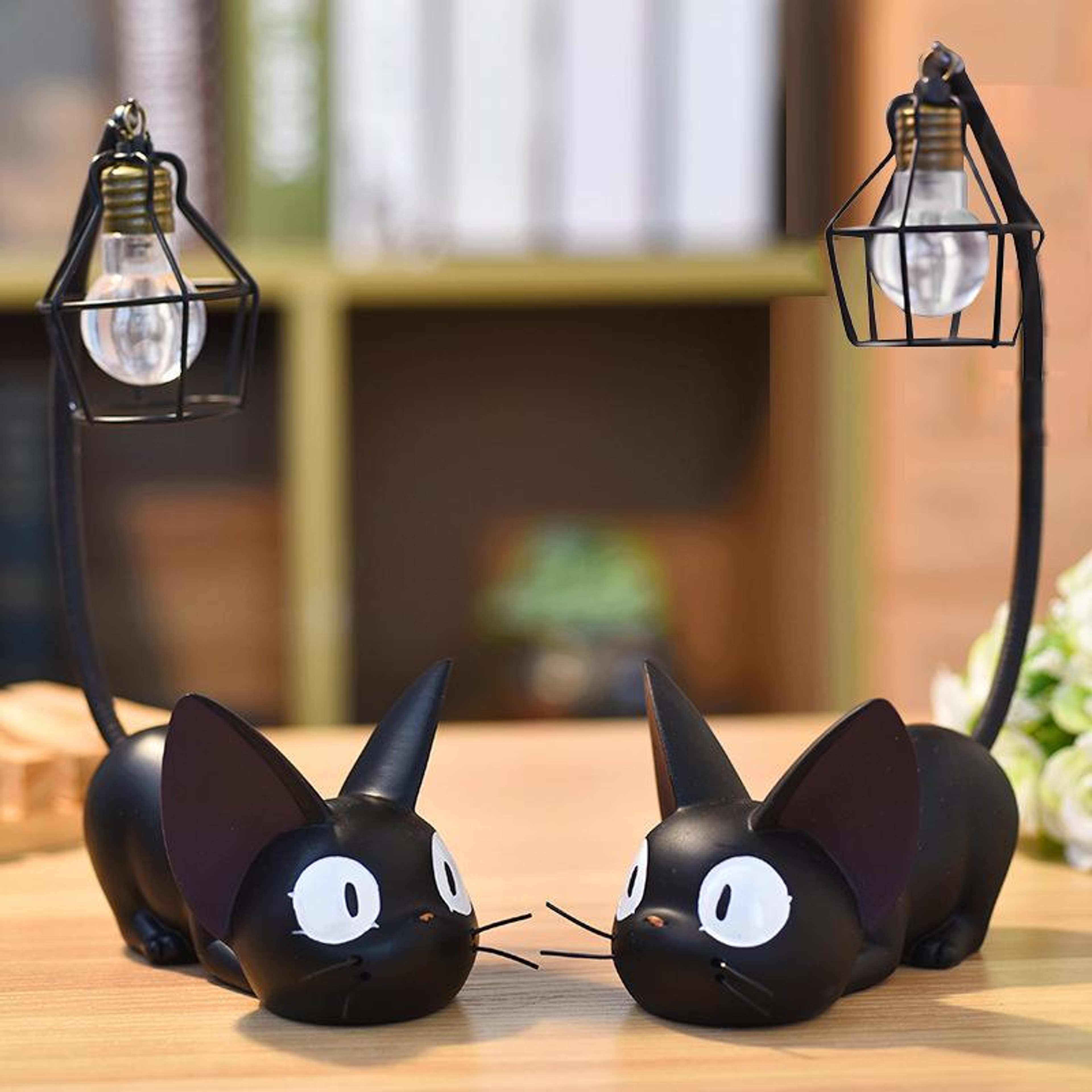 Miniature Cat LED Night Lamp Cute Resin Kitty Table Lamp for Kids Bedroom Decor Gift – view 3