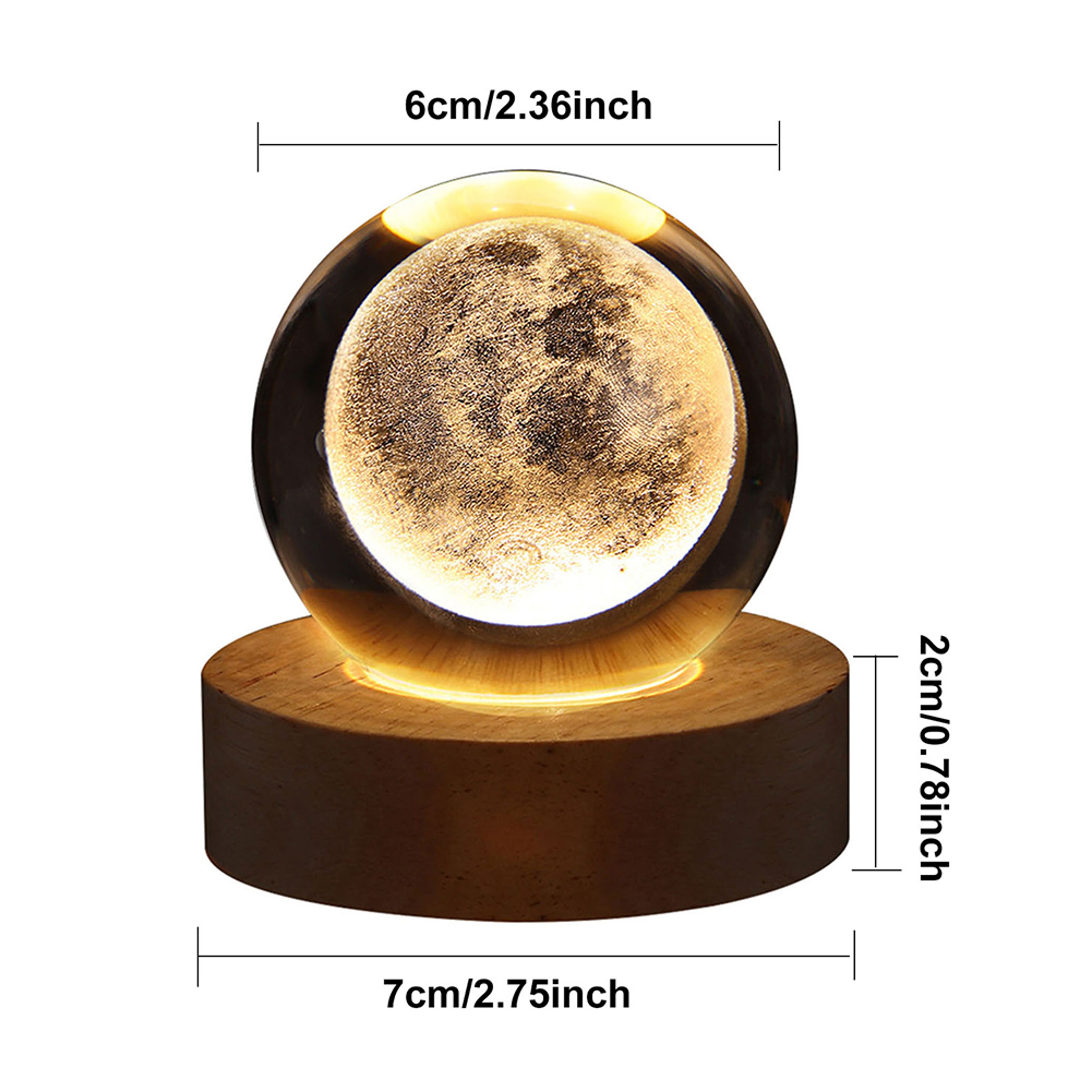 Galaxy Star Projector Lamp Crystal Ball USB Table Light 3