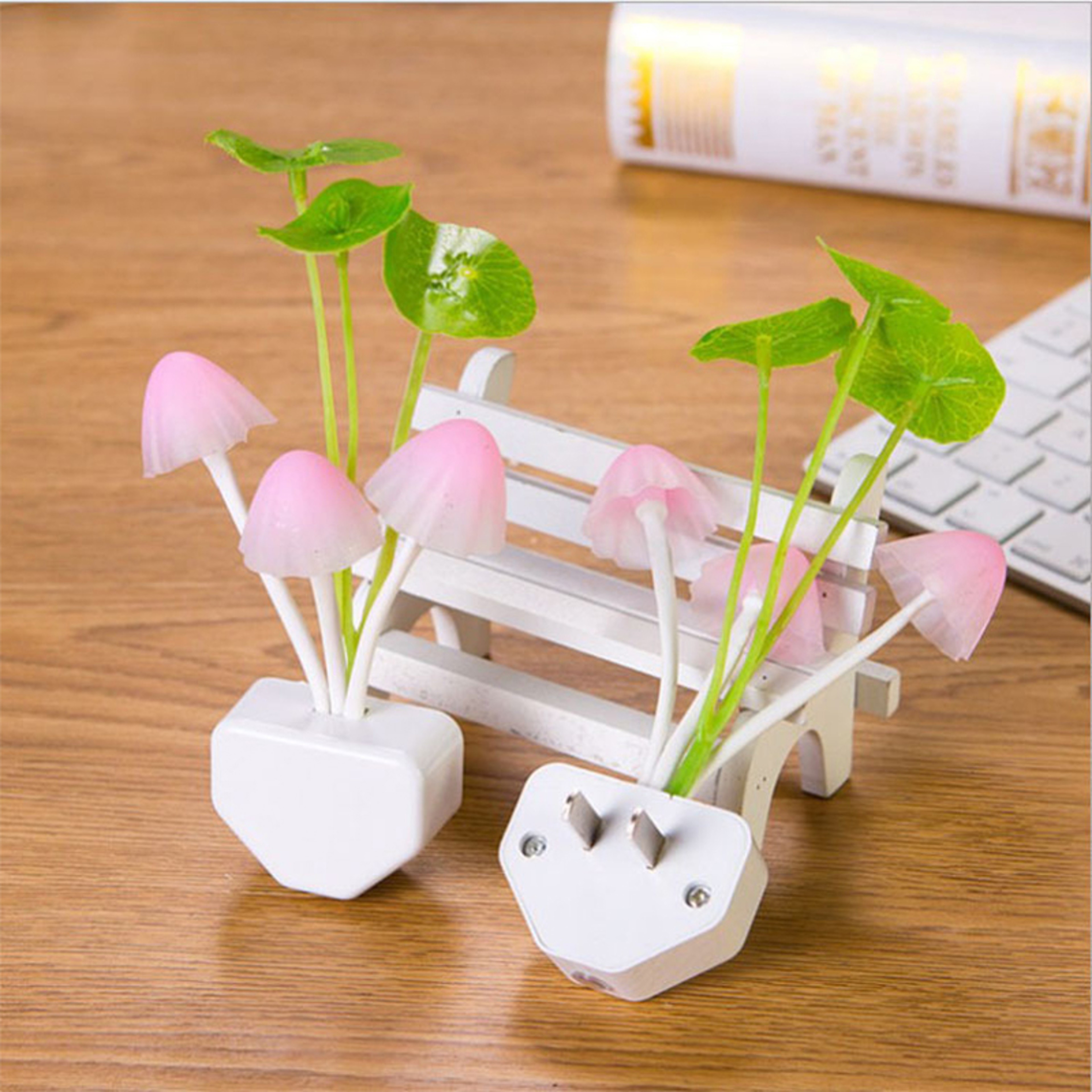 Mushroom Night Light LED Bed Lamp With Light Sensor Colorful Glow For Bedroom Decor 3