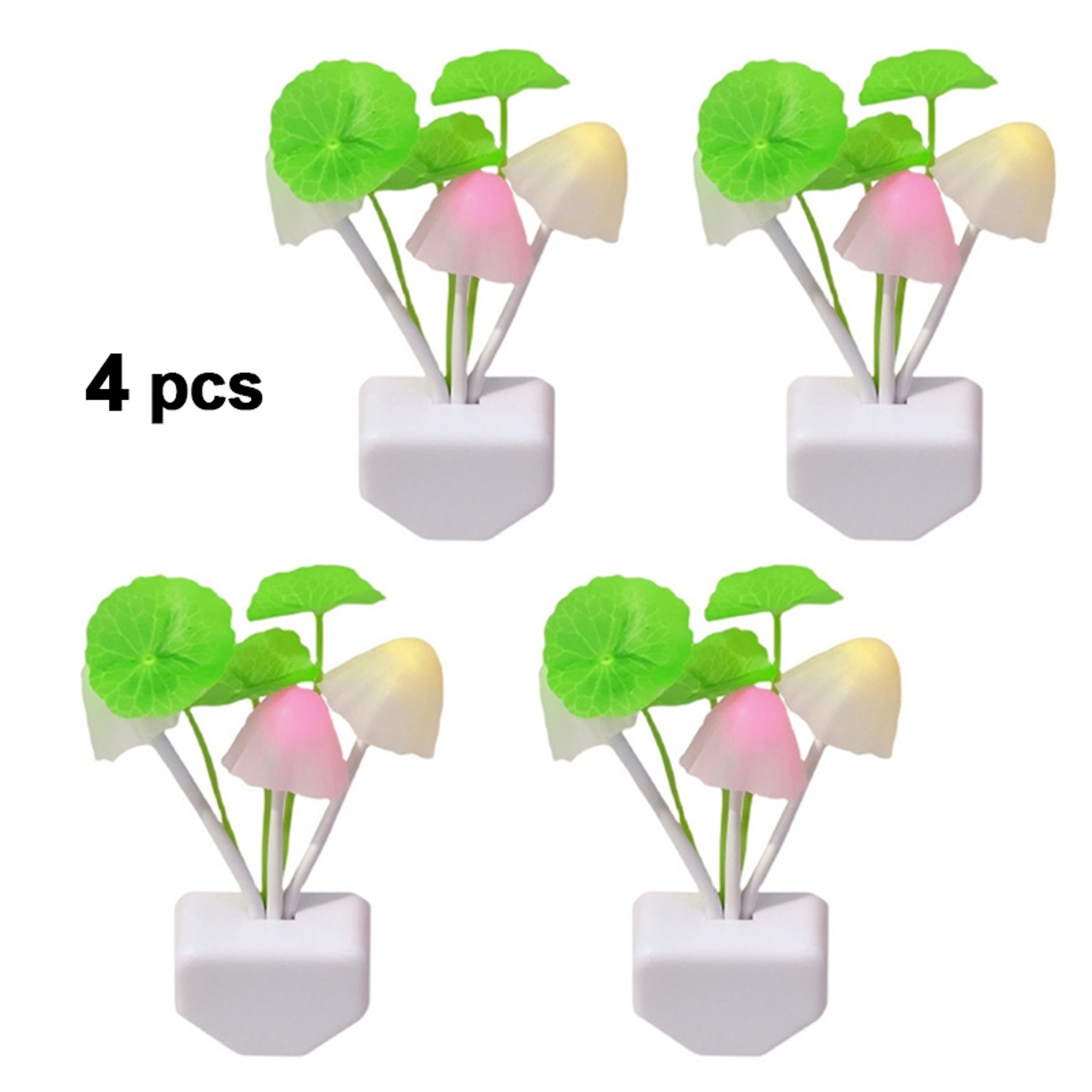 Mushroom Night Light LED Bed Lamp With Light Sensor Colorful Glow For Bedroom Decor 7
