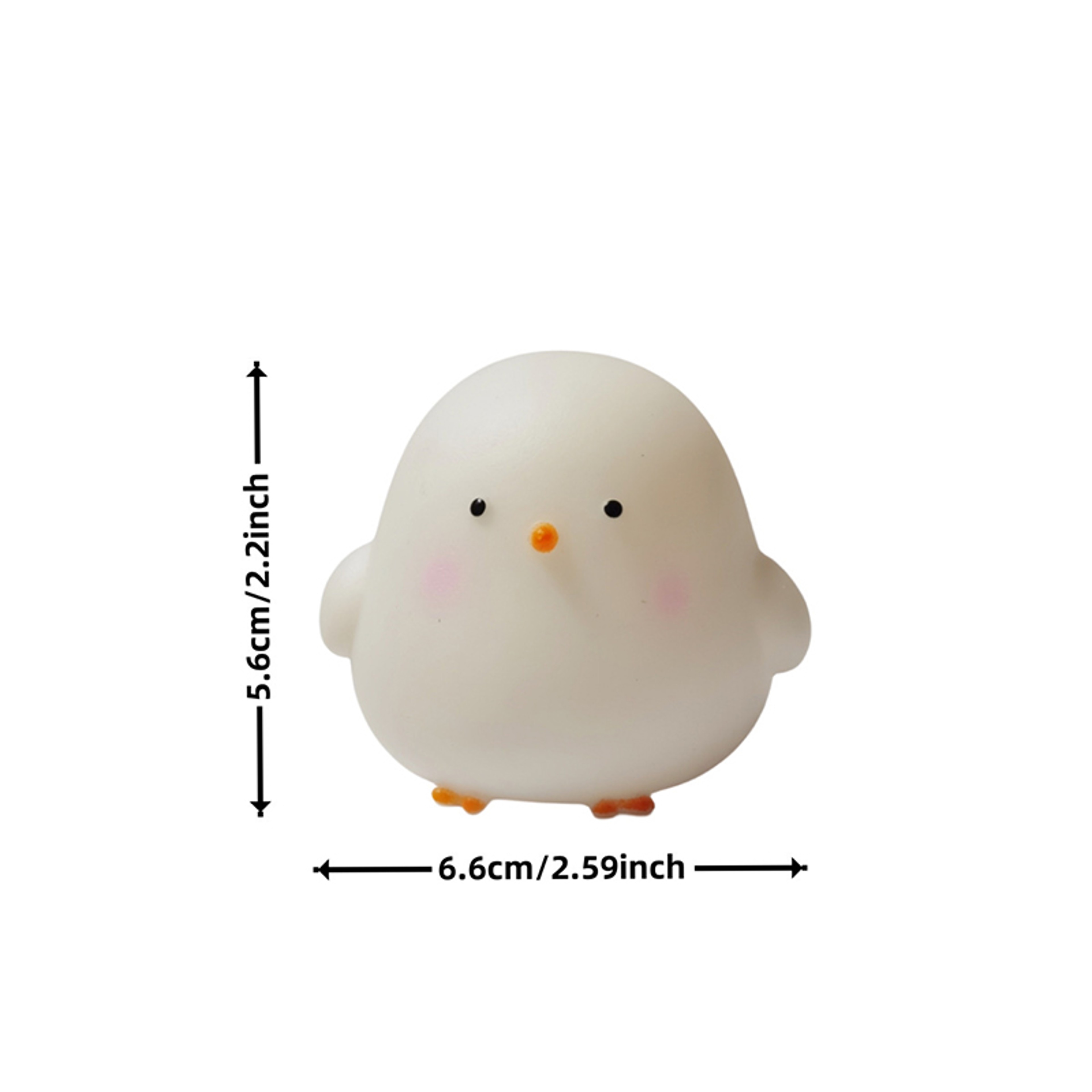 Cute Chicken Night Light Soft LED Bedside Lamp For Kids Bedroom Gift White 5