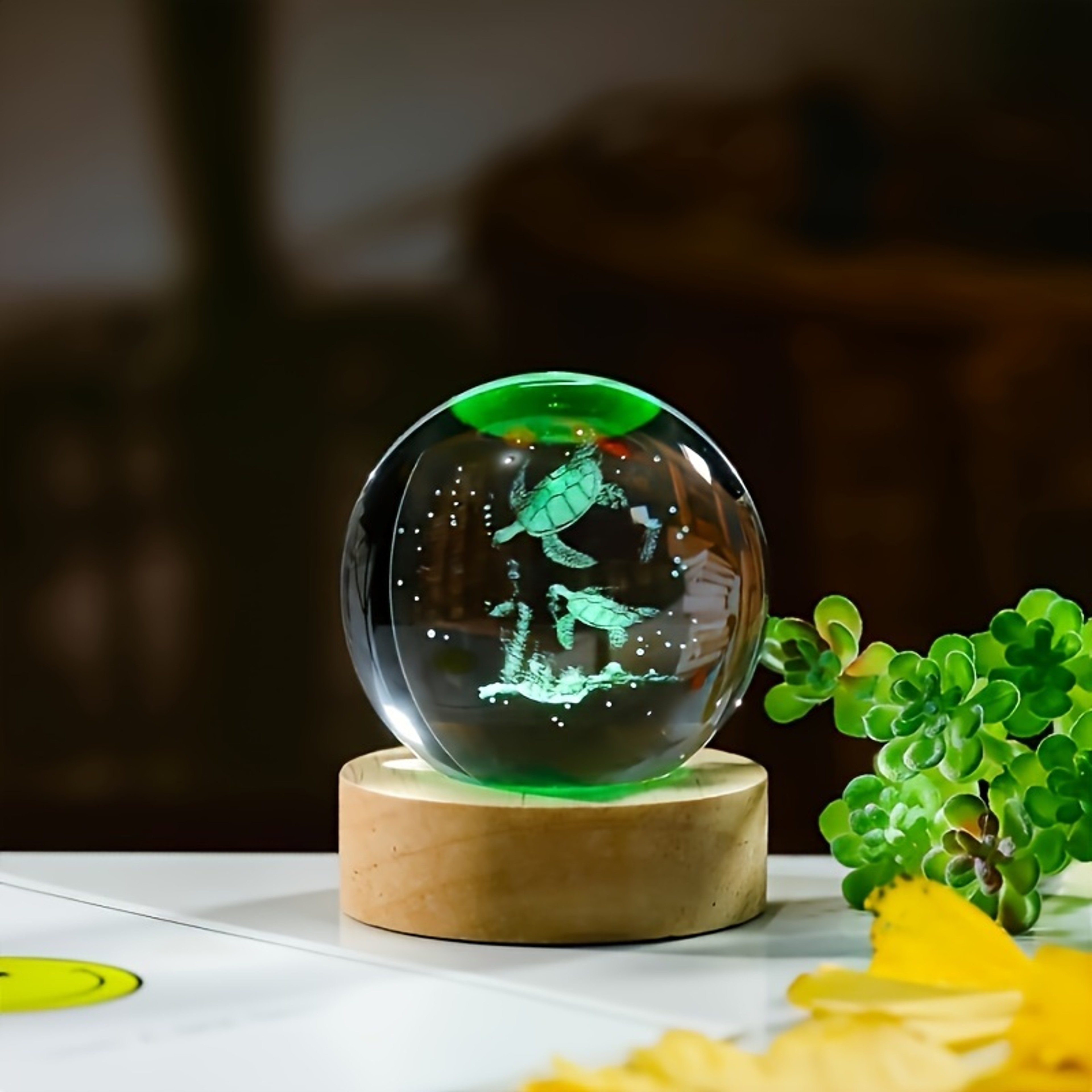 Sea Turtle Crystal Ball Night Light Decorative LED Ocean Gift Lamp – view 4