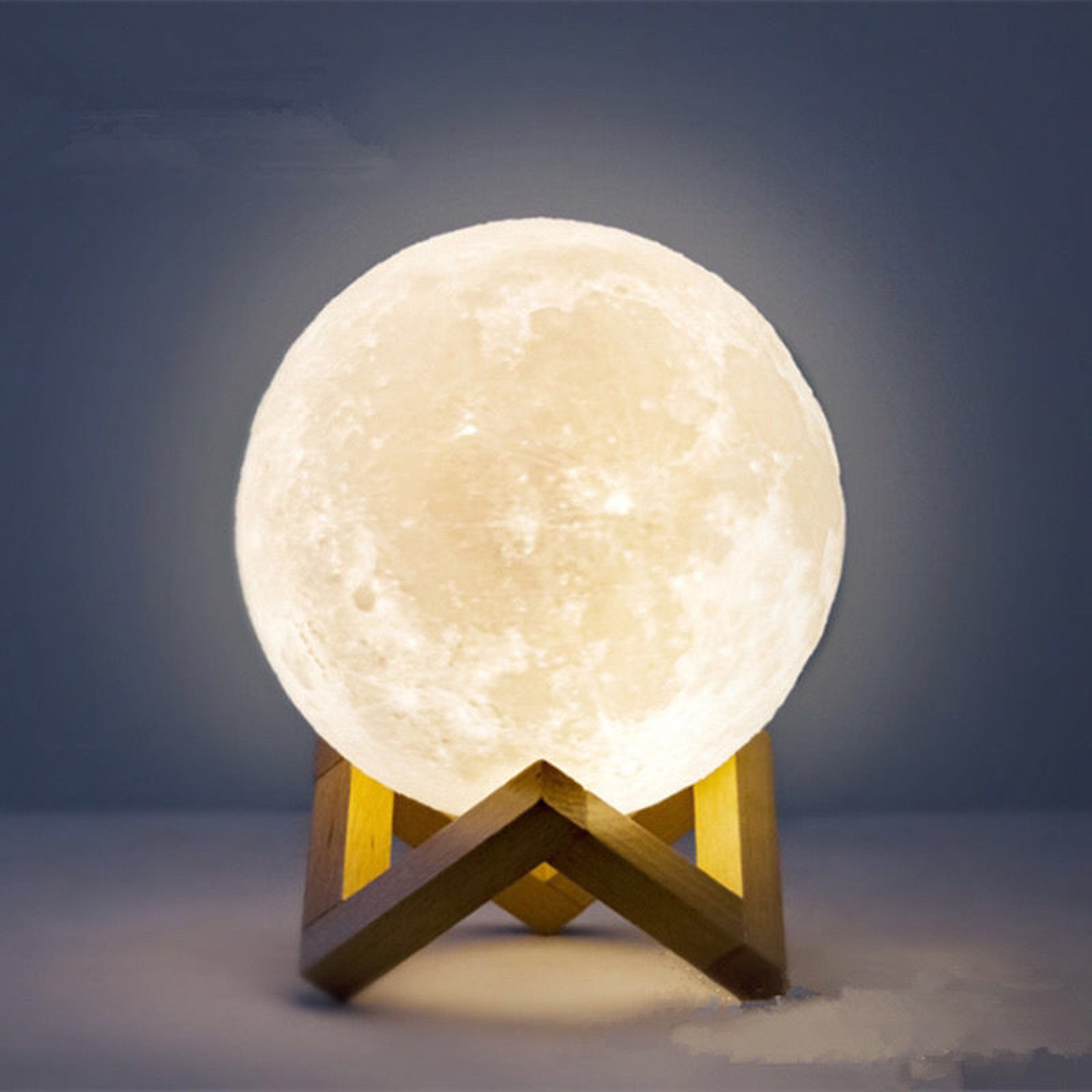 Moon Lamp Night Light 8cm Battery Powered Bedroom Decor Gift – view 3