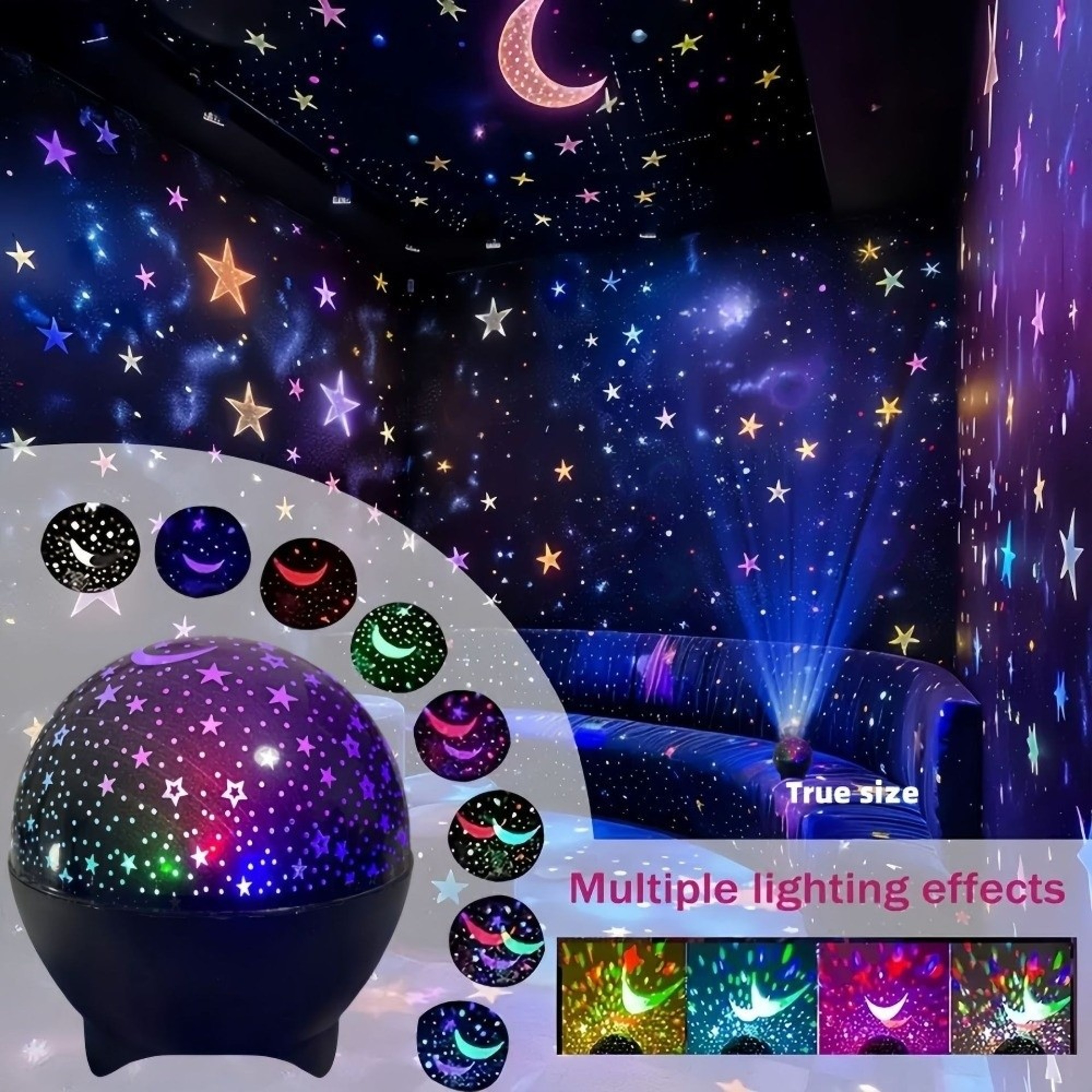 USB Star Projector Night Light Rotating Galaxy Sky Lamp for Bedroom Decor – view 4