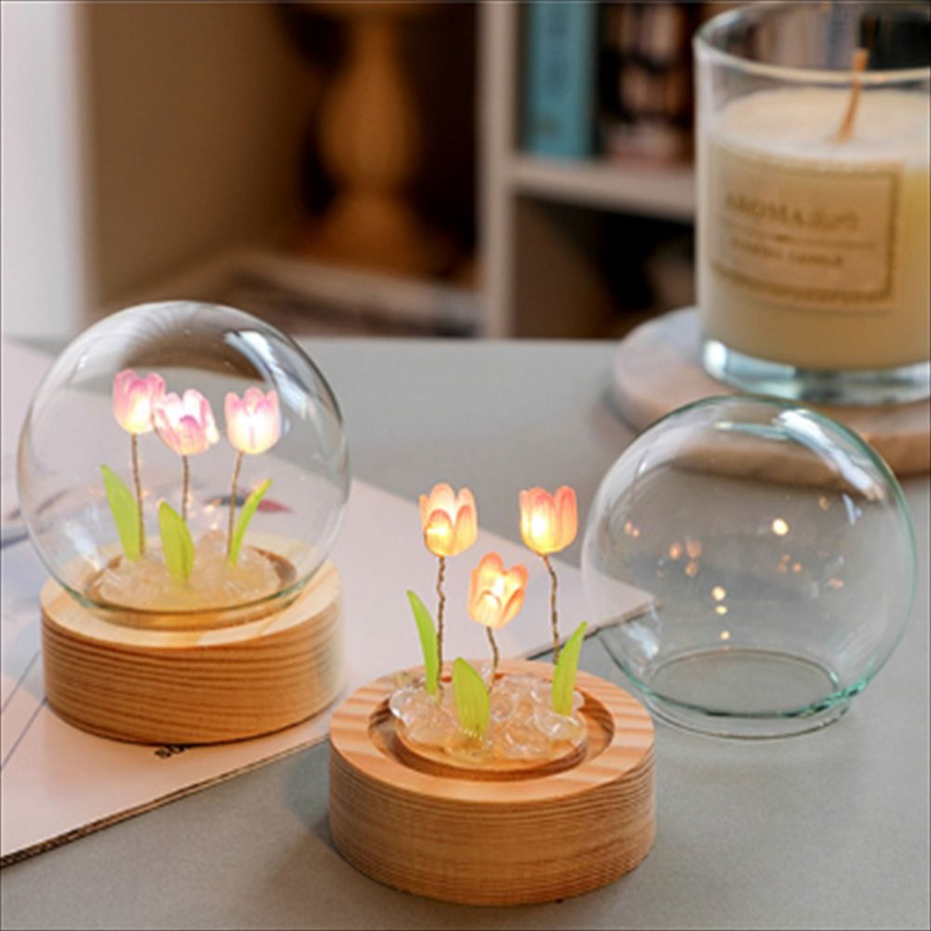 Tulip Night Light Floral Lamp Romantic Bedroom Decor Gift 1