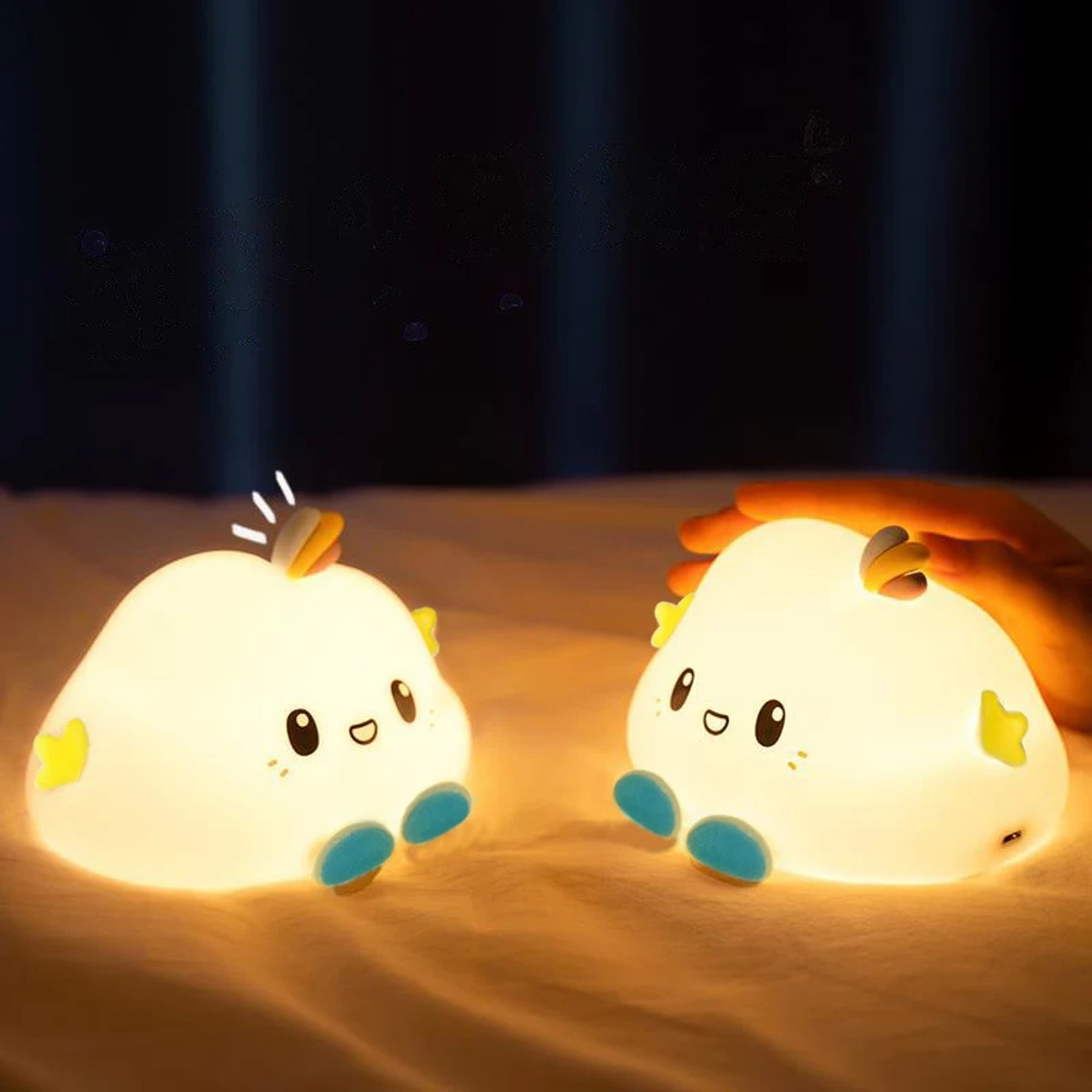 Cute Cloud Night Light For Kids Bedroom Soft Glow Bedside Lamp 2