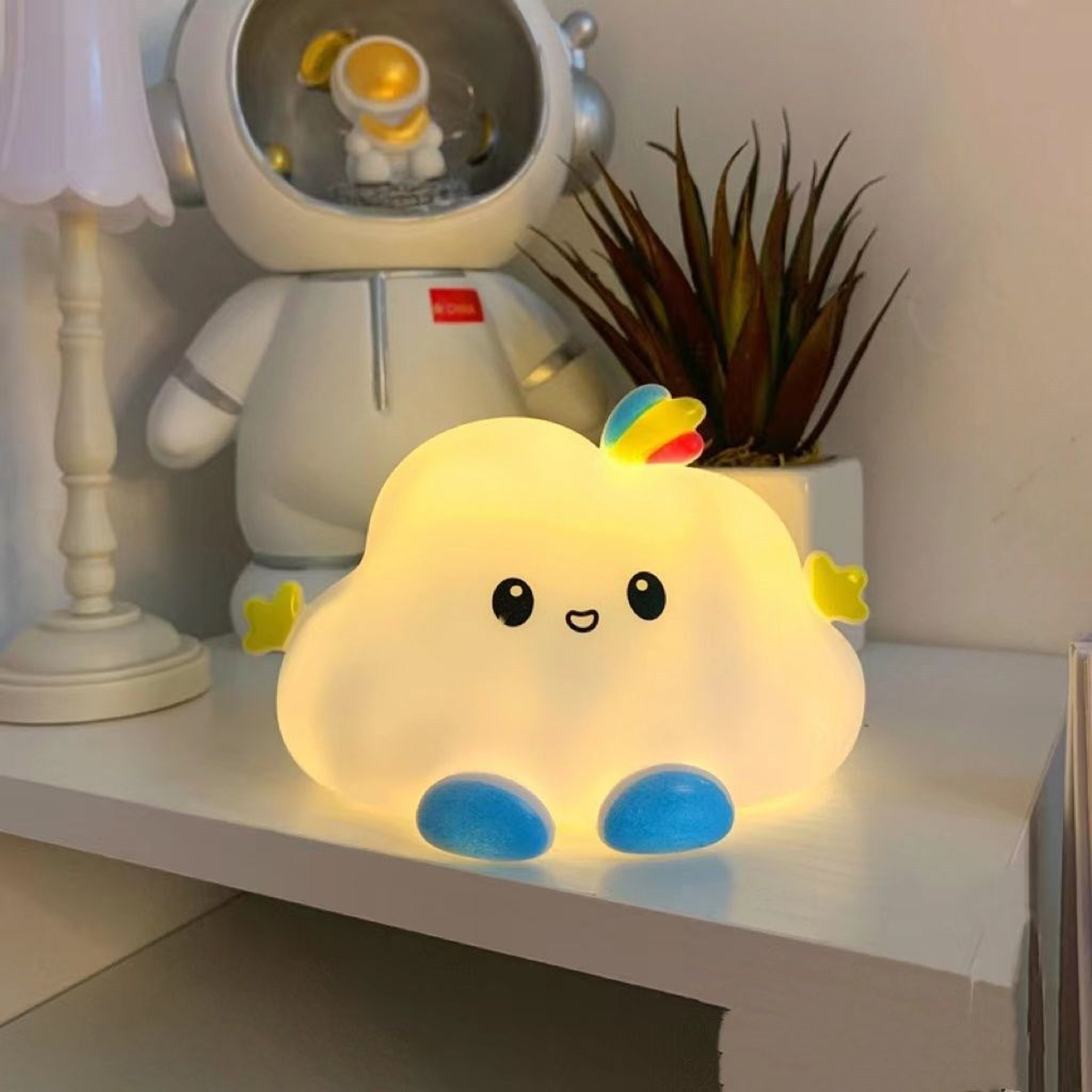 Cute Cloud Night Light For Kids Bedroom Soft Glow Bedside Lamp 3