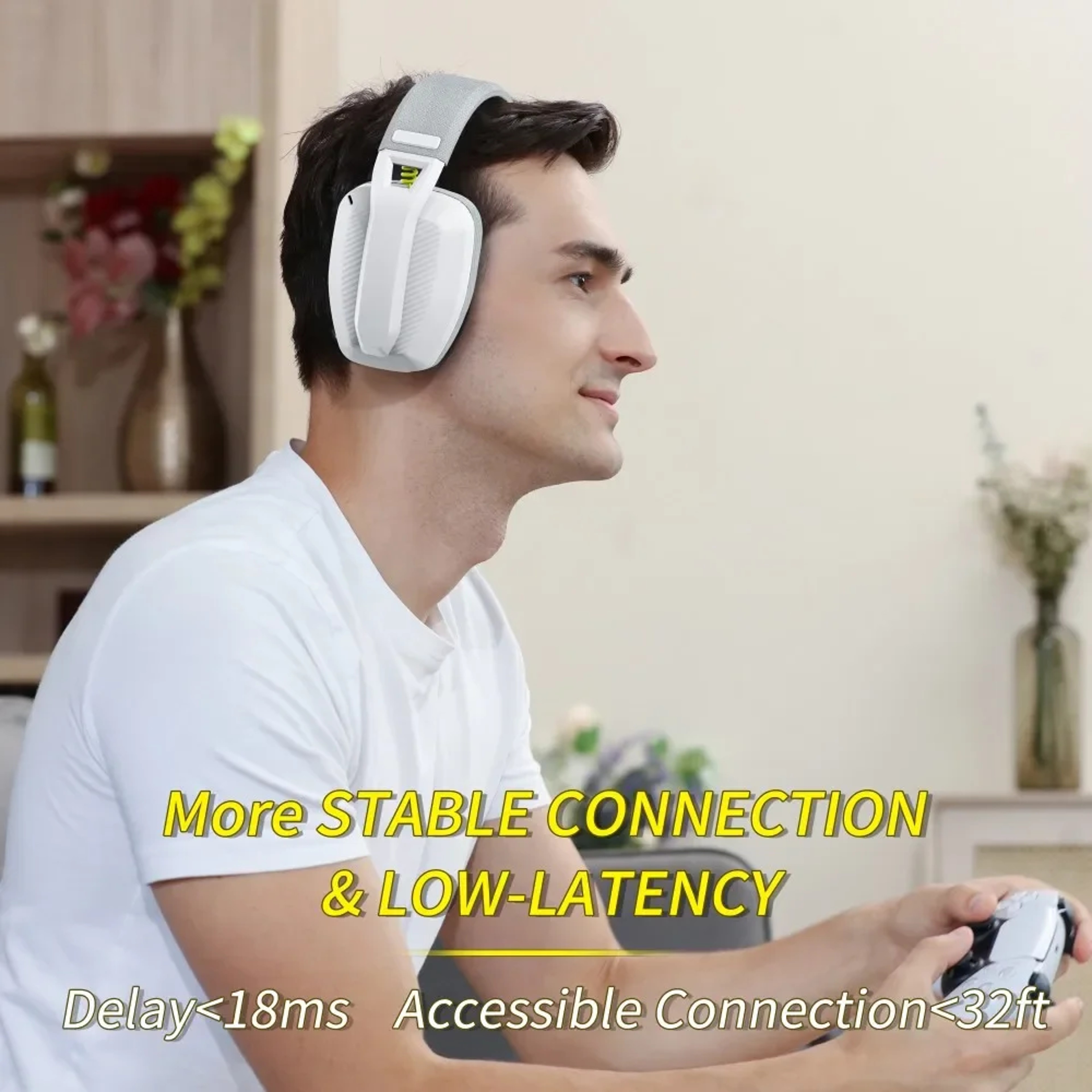 Bluetooth Gaming Headset With Mic Wireless Headphones 5