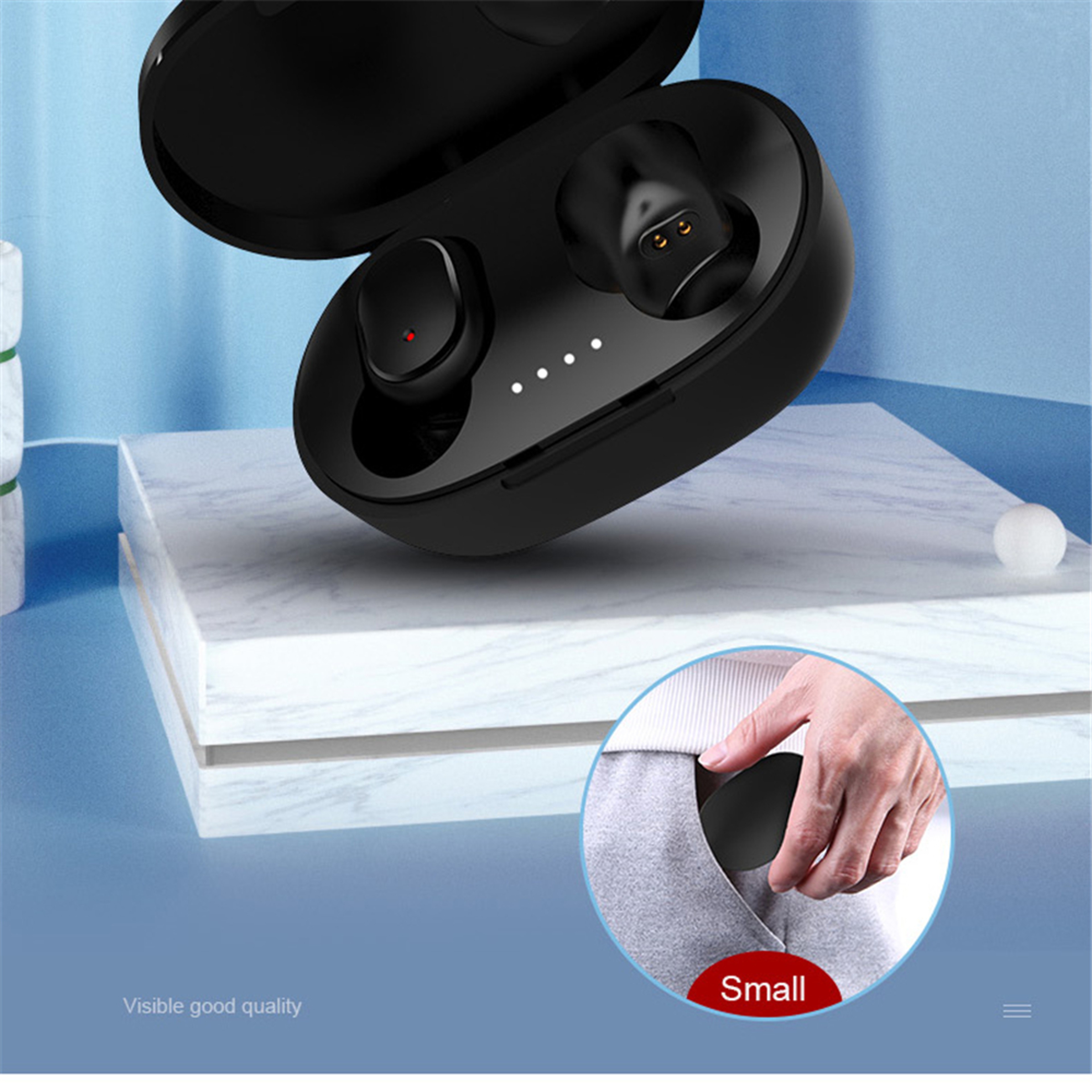 Wireless Bluetooth Earbuds With Touch Control LED Display Stereo Sound 3