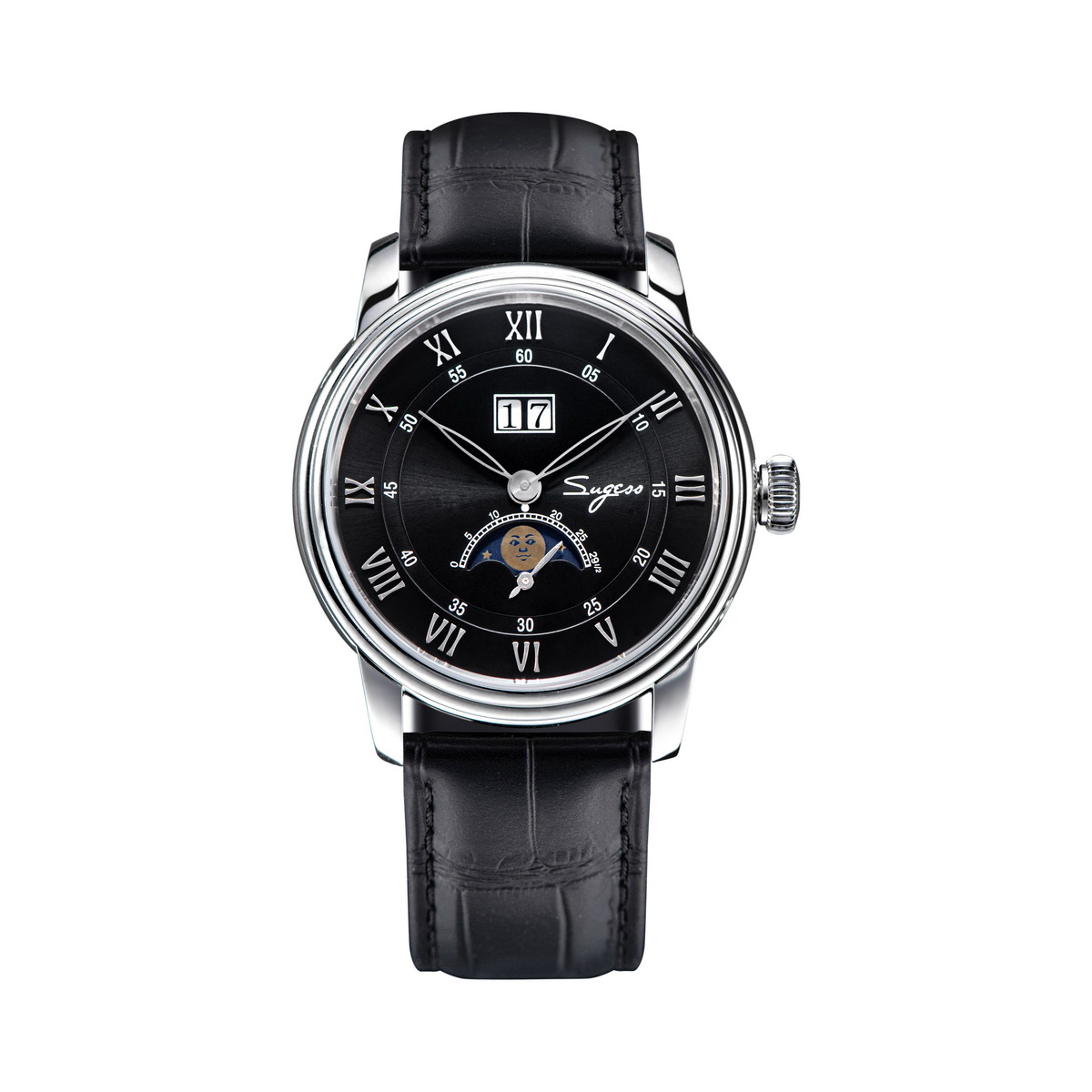 Automatic Mechanical Watch With Seagull Movement Blue Sandstone Dial 8