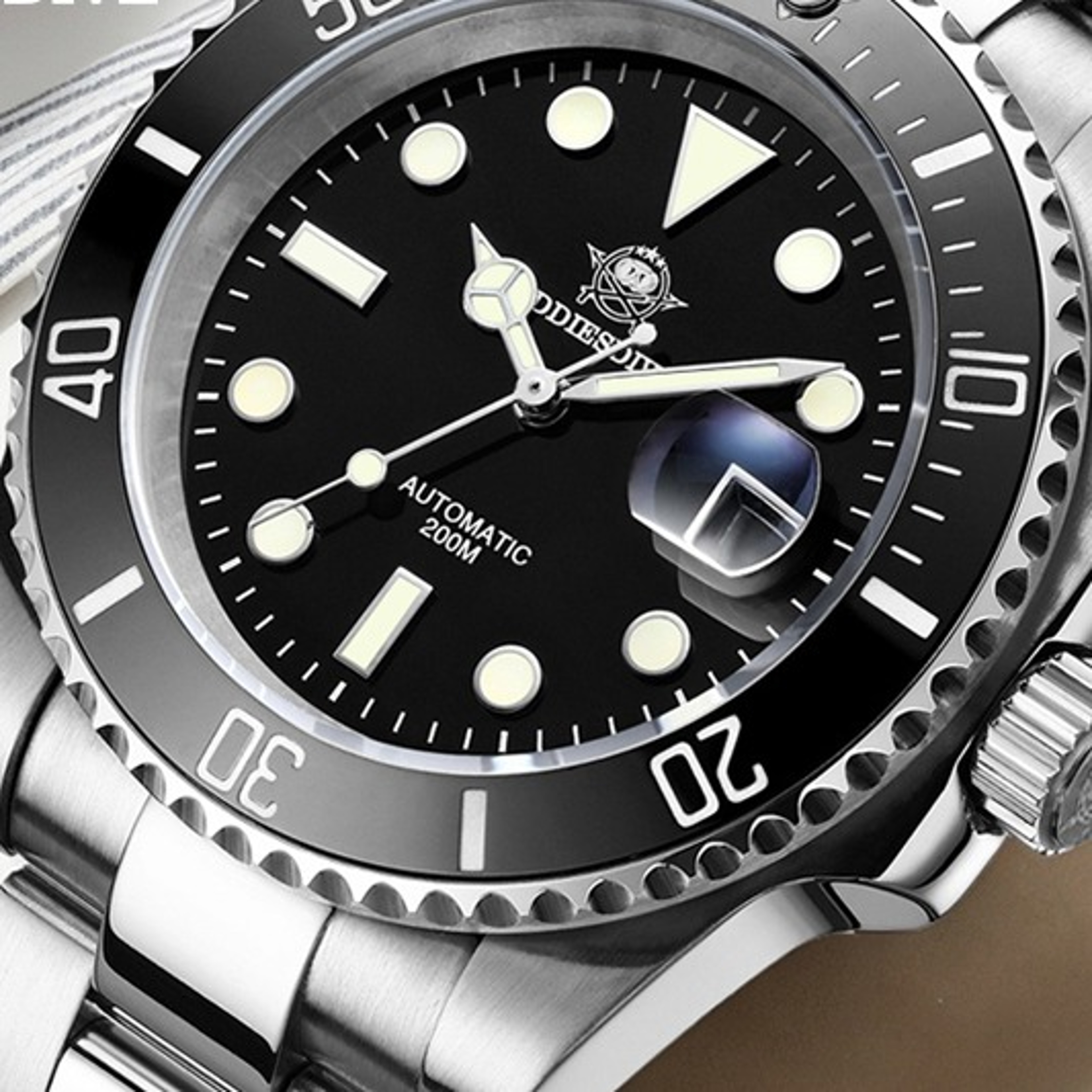 Automatic Mechanical Watch with Ceramic Bezel Waterproof Luminous Classic Timepiecejpg