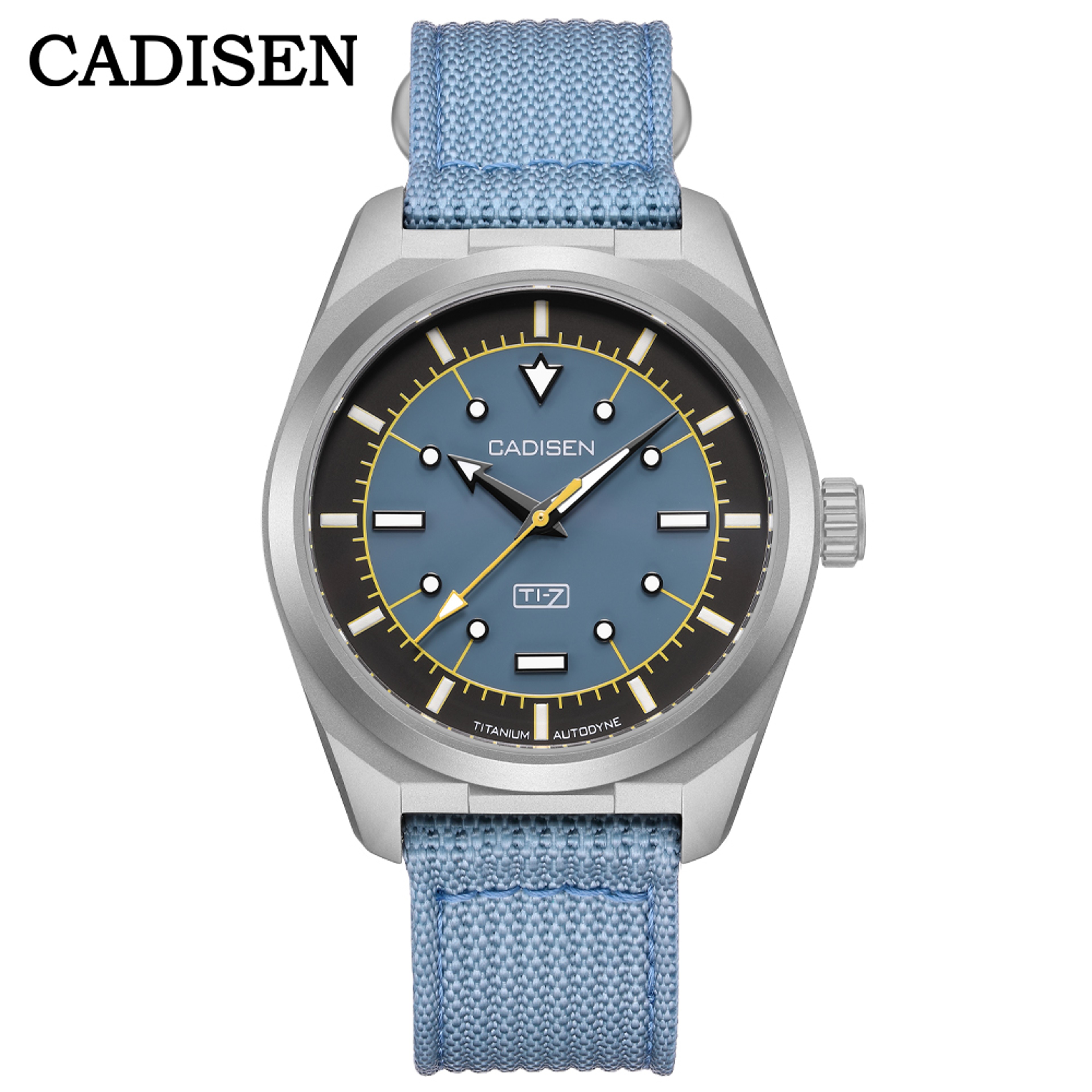 Titanium Steel Automatic Mechanical Canvas Watch with Movement – view 9