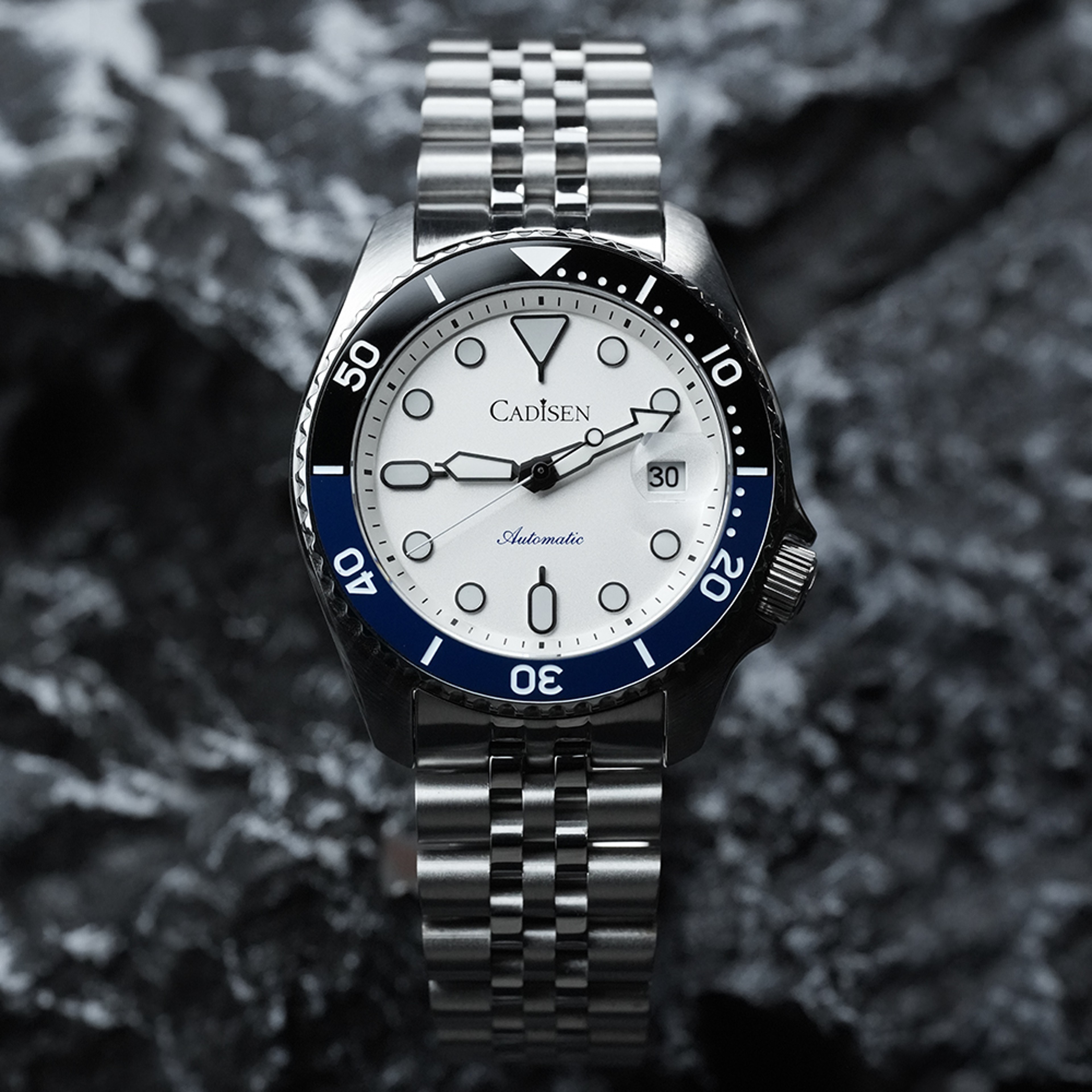 Luminous Men Automatic Mechanical Watch With Sapphire Glass Ceramic Bezel 5